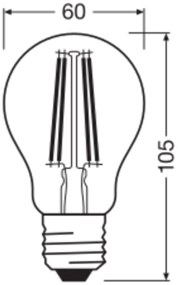 OSRAM LED-Lampe, dimmbar, E27, 5,9 W, 2700 K, EEK: D, 806 lm, warmweiß OSRAM LED-Lampe, dimmbar, E27, 5,9 W, 2700 K, EEK: D, 806 lm, warmweiß
