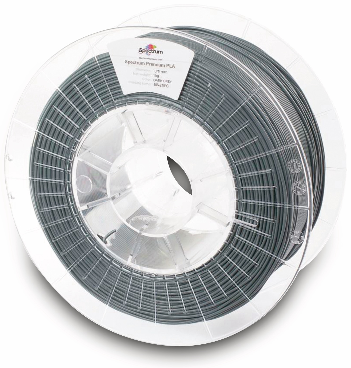 SPECTRUM 3D Filament PLA 1.75mm DARK grau 1kg SPECTRUM 3D Filament PLA 1.75mm DARK grau 1kg