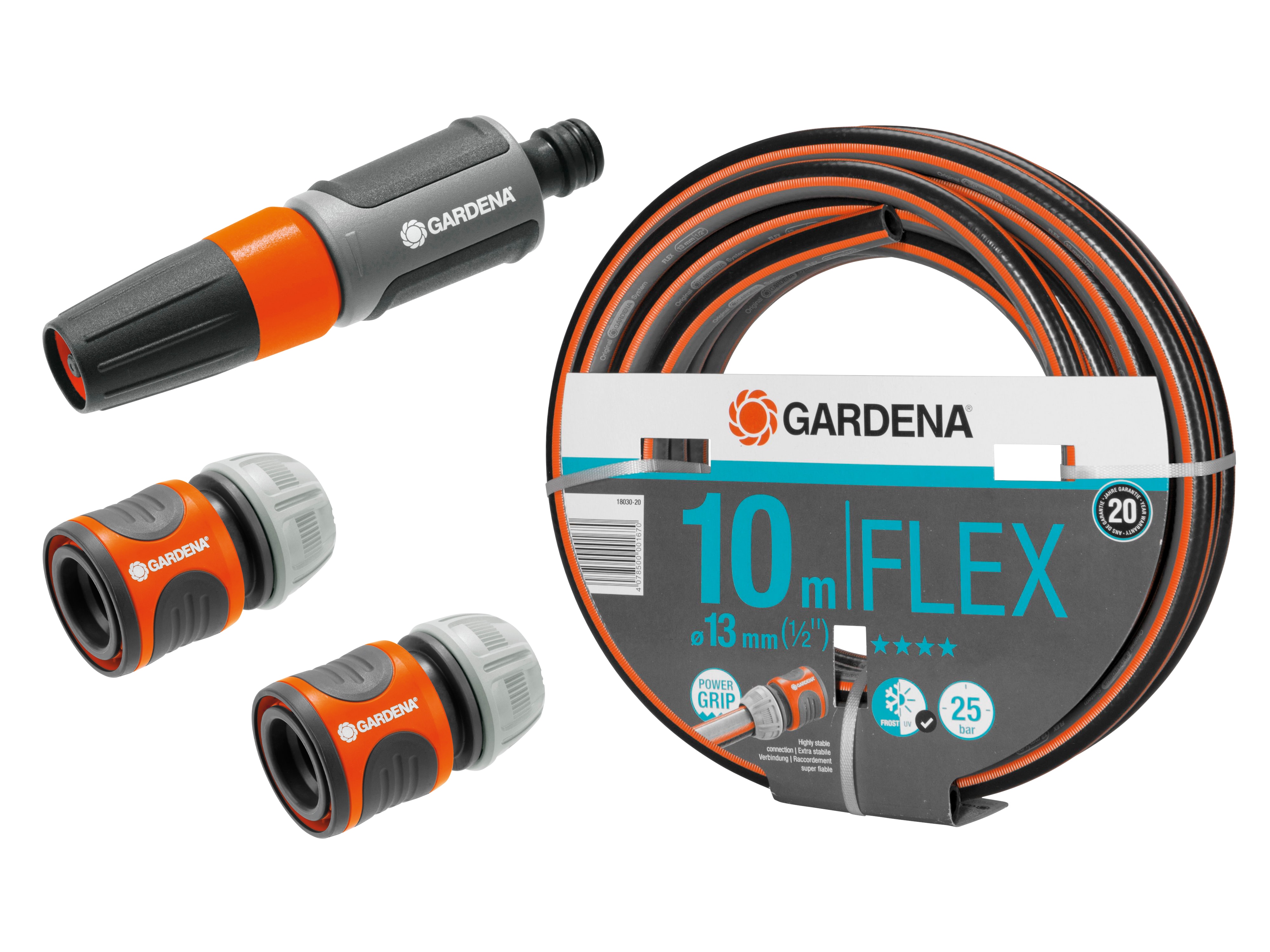 GARDENA Gartenschlauch-Set, 10 m, 2x Verbinder, Gartensprüher GARDENA Gartenschlauch-Set, 10 m, 2x Verbinder, Gartensprüher