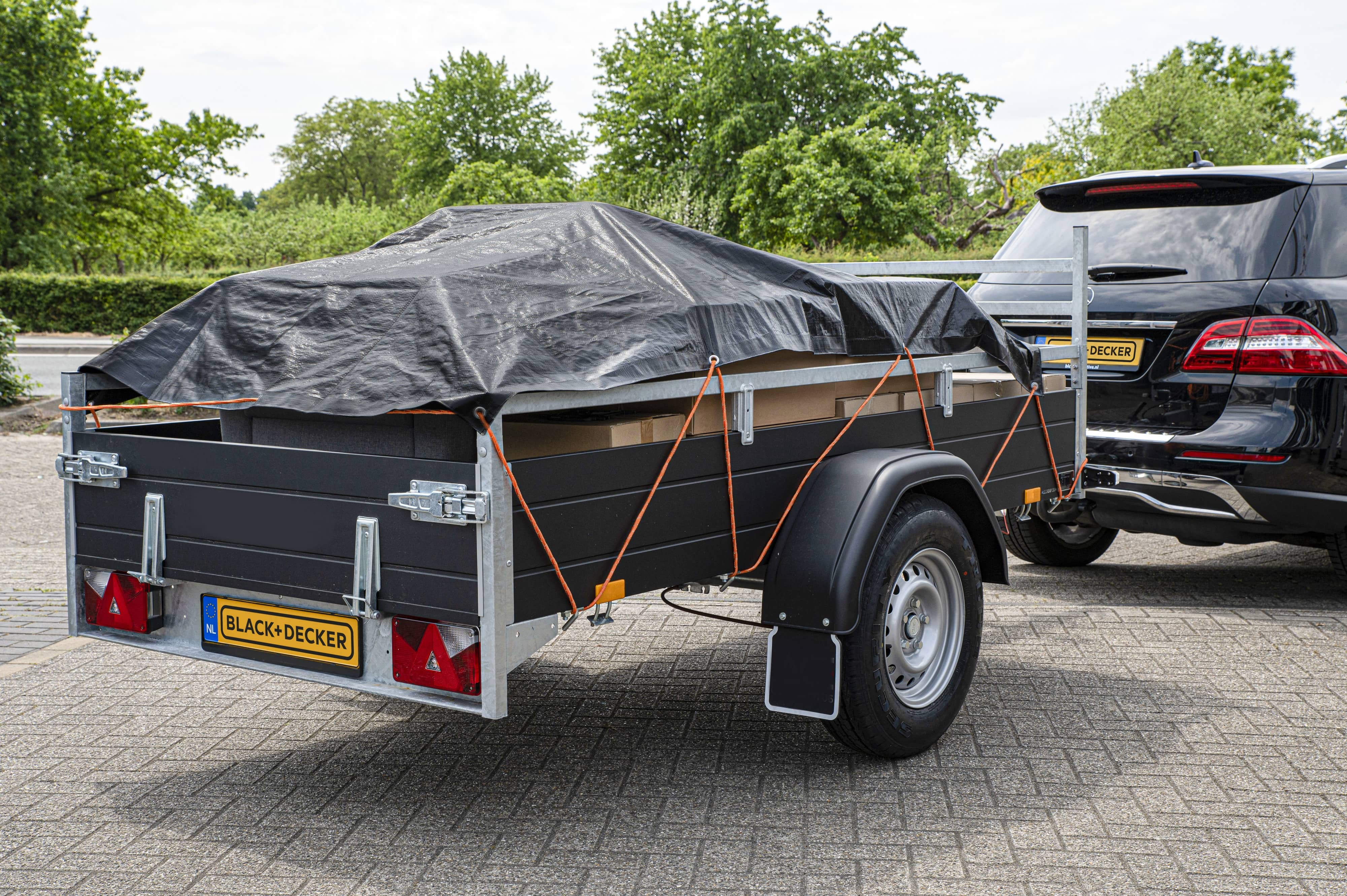 BLACK & DECKER Gewebeplane, 2x3m, schwarz BLACK & DECKER Gewebeplane, 2x3m, schwarz