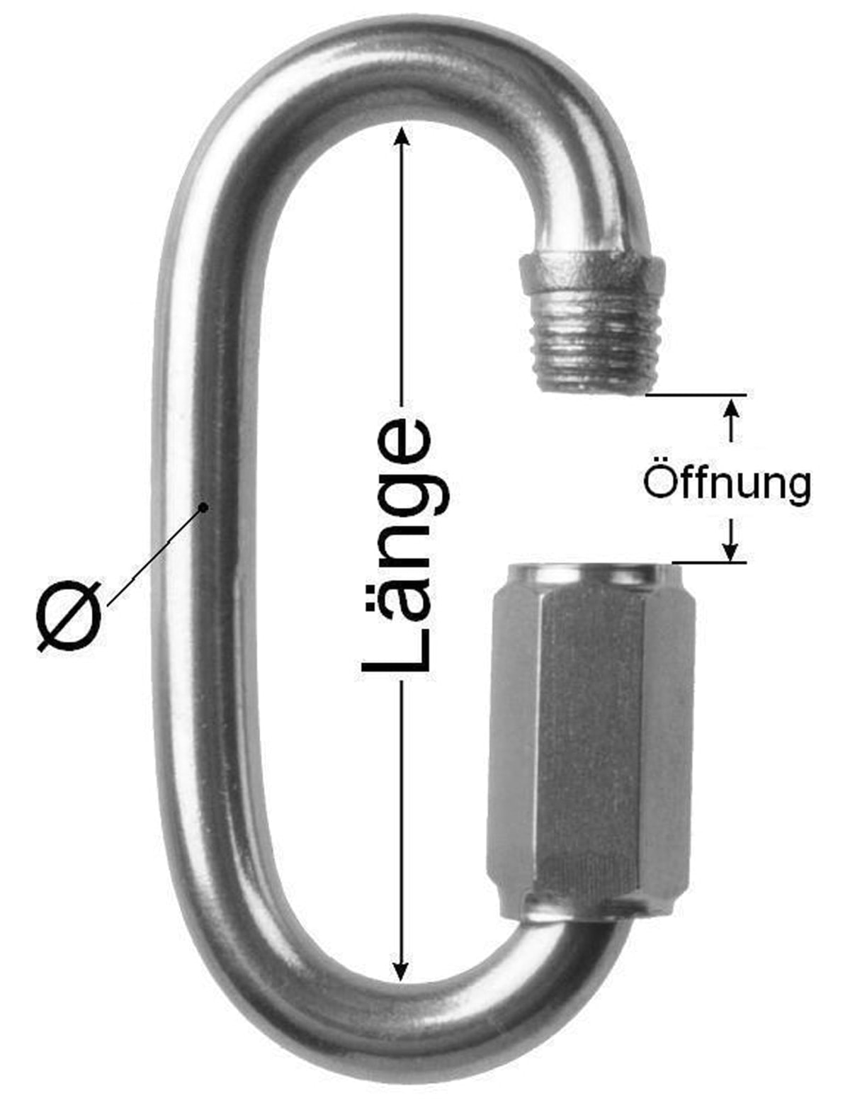 Kettenverbinder, Schotschäkel, Edelstahl, 29 mm Kettenverbinder, Schotschäkel, Edelstahl, 29 mm