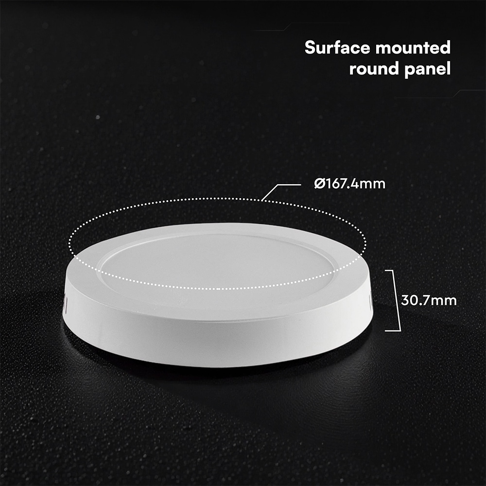 V-TAC LED-Deckenleuchte VT-78736, EEK: E, 12W, 1320lm, 3000K/4000K/6500K