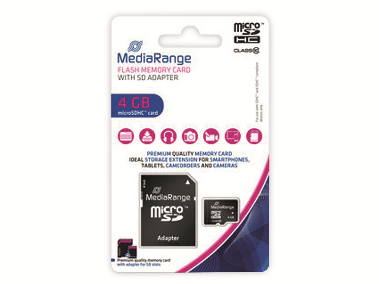 MEDIARANGE MicroSD-Card Class 10, 4 GB MEDIARANGE MicroSD-Card Class 10, 4 GB