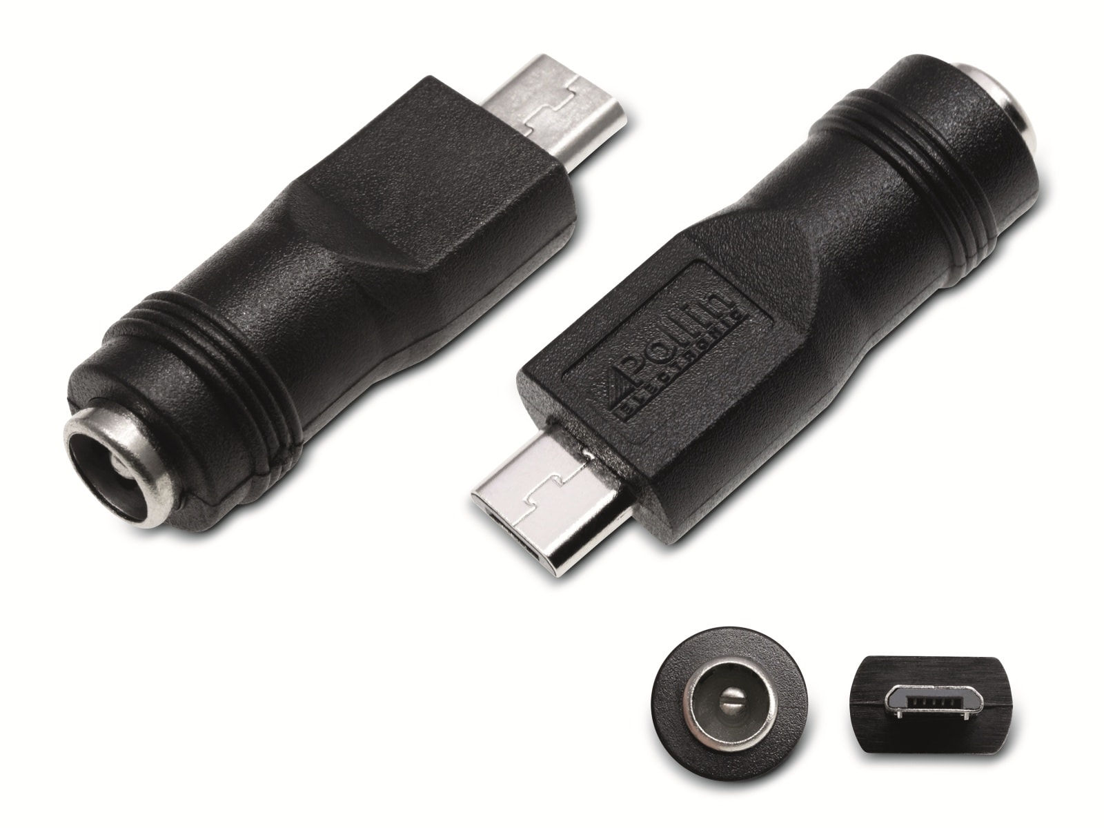 Hohlsteckeradapter, 5,5/2,1 Hohlkupplung auf Micro-USB-Stecker Hohlsteckeradapter, 5,5/2,1 Hohlkupplung auf Micro-USB-Stecker