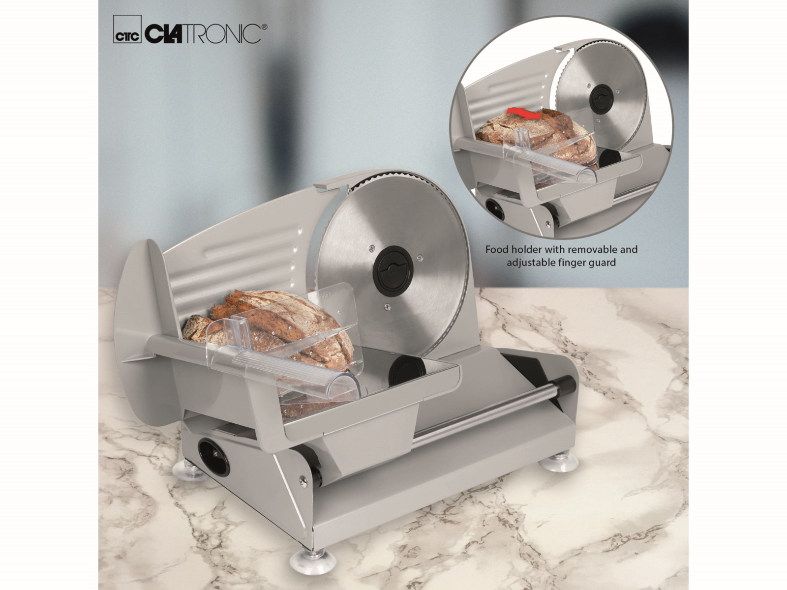 CLATRONIC Allesschneider MA 3585, 150 W, Metall, silber CLATRONIC Allesschneider MA 3585, 150 W, Metall, silber
