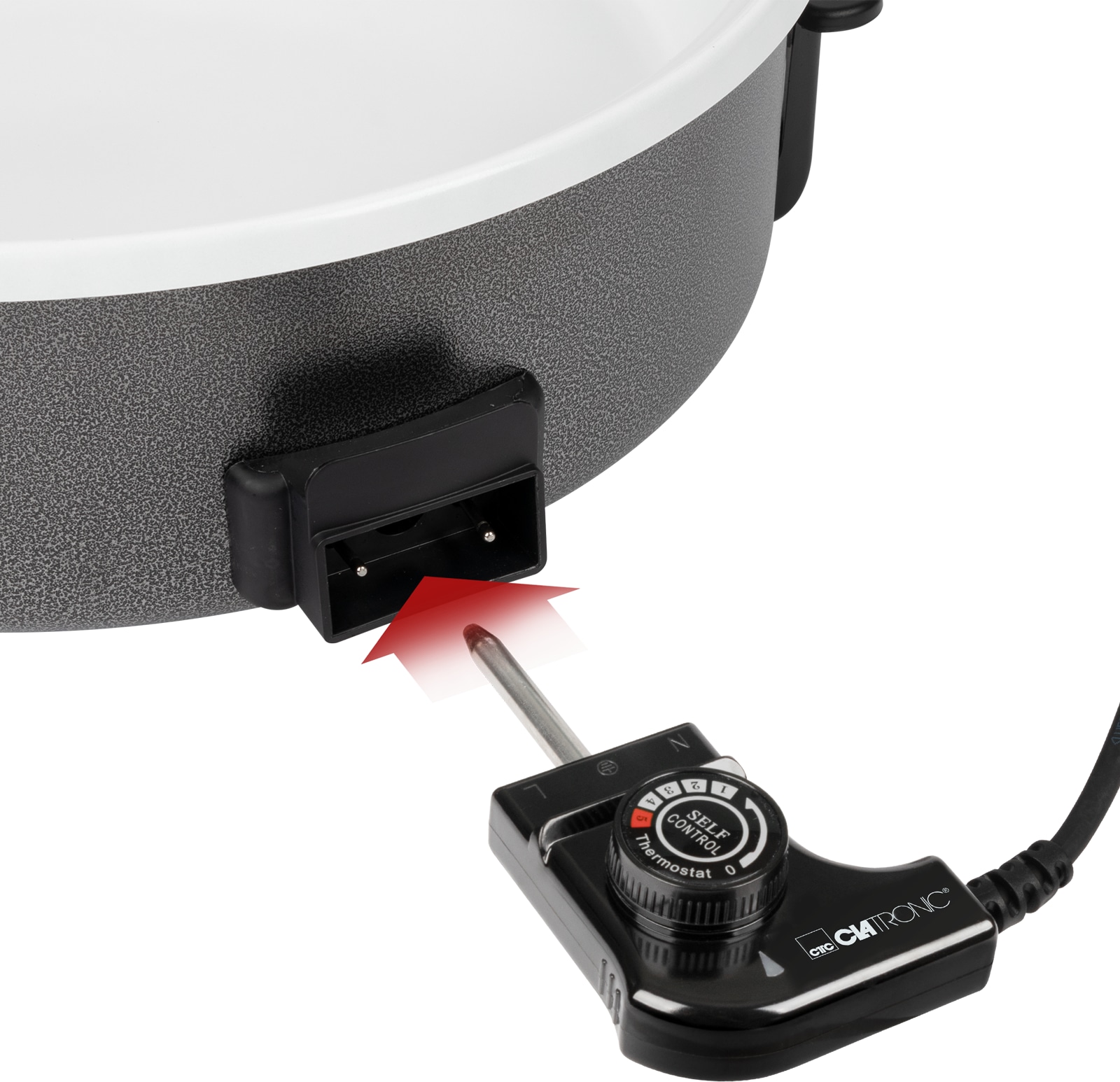 CLATRONIC Ckatronic XXL-Partypfanne PP 3570 C, Keramik, Ø 42 cm, 1500 W CLATRONIC Ckatronic XXL-Partypfanne PP 3570 C, Keramik, Ø 42 cm, 1500 W