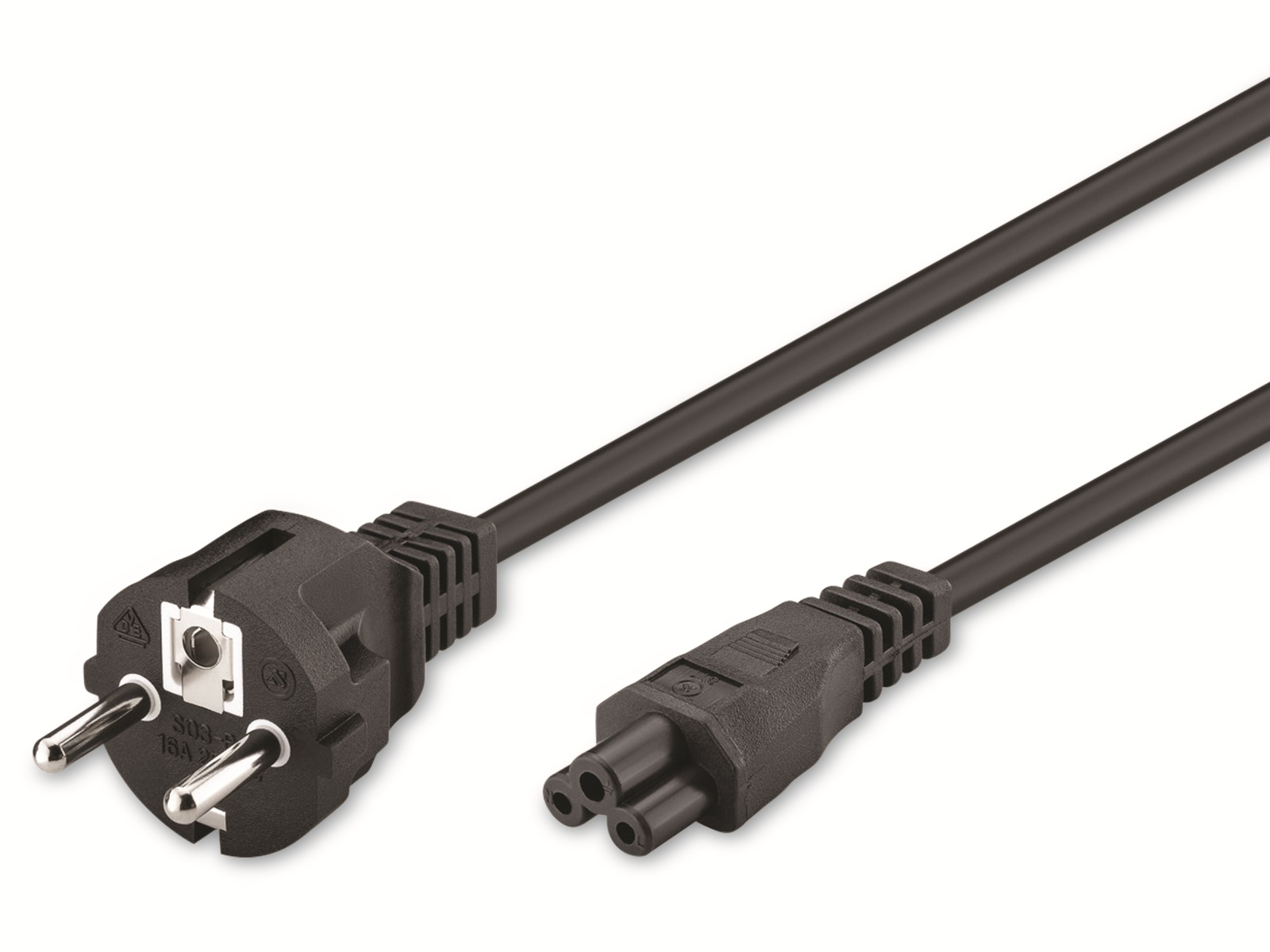 GOOBAY Netzkabel mit Kleeblattstecker NK 114 S-100, 1 m, schwarz GOOBAY Netzkabel mit Kleeblattstecker NK 114 S-100, 1 m, schwarz
