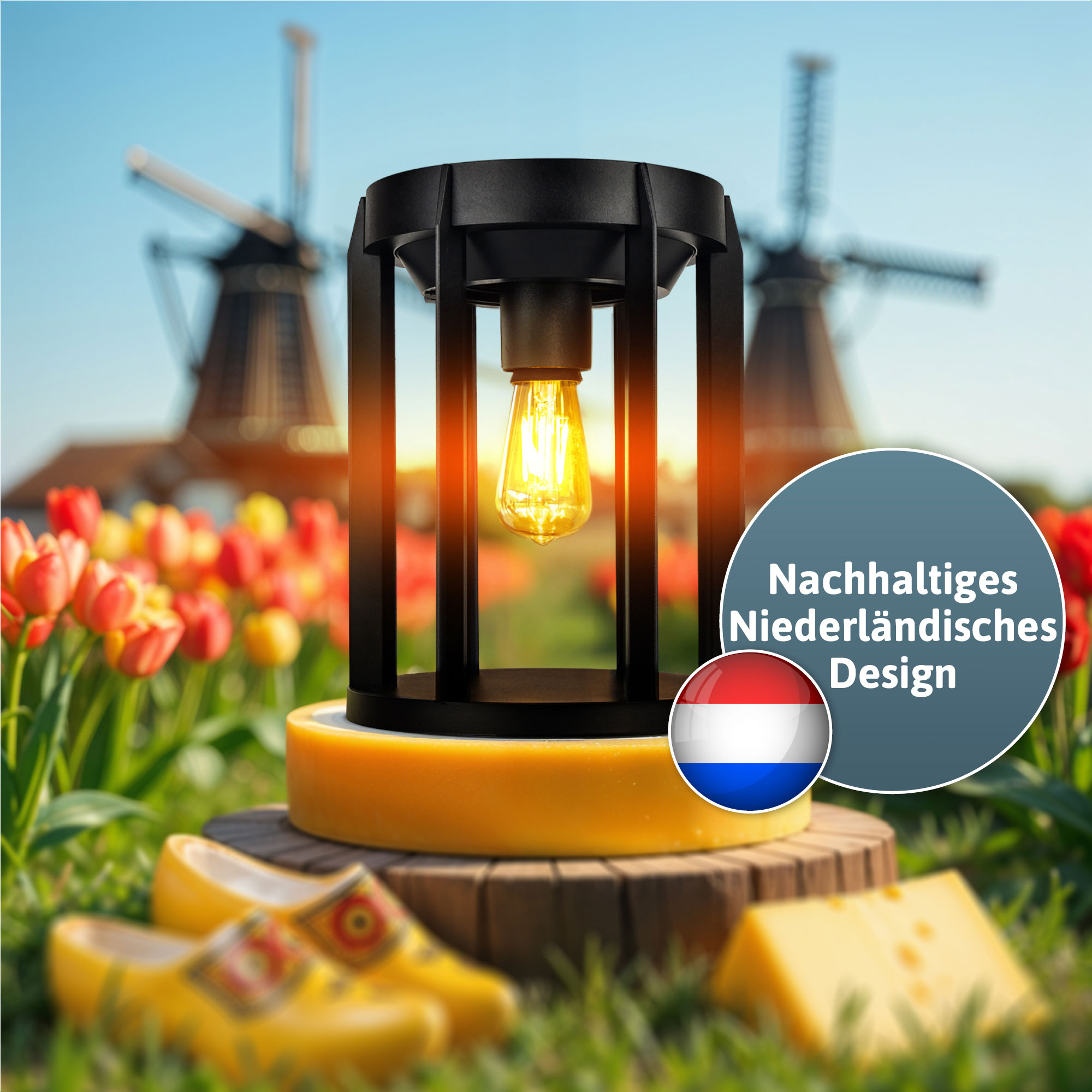 BRENDZ Solar LED-Tischleuchte, Vela & Ara, 100/500/1000 lm, 3000 K, IP65