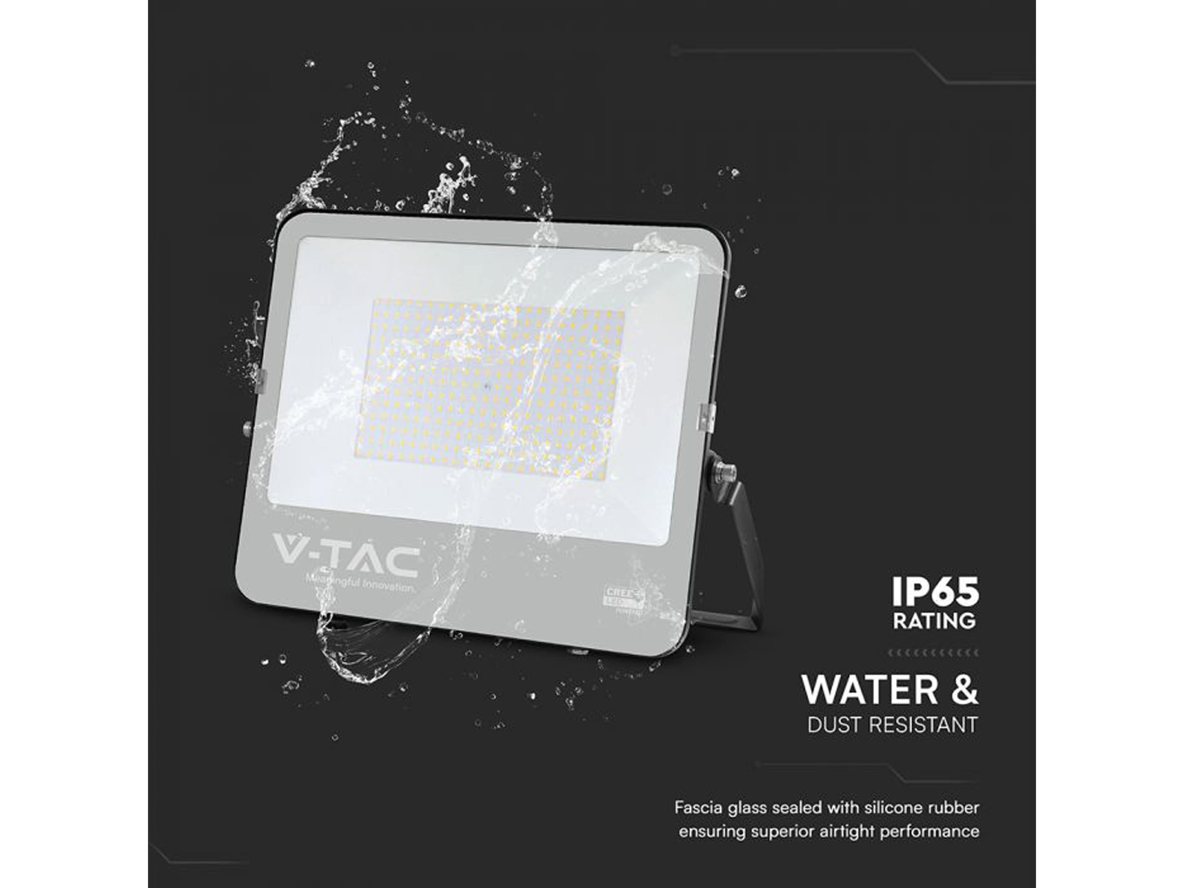 V-TAC LED-Fluter VT-44201, 200W, 4000K, EEK: D, 27000lm, neutralweiß, IP65, schwarz V-TAC LED-Fluter VT-44201, 200W, 4000K, EEK: D, 27000lm, neutralweiß, IP65, schwarz
