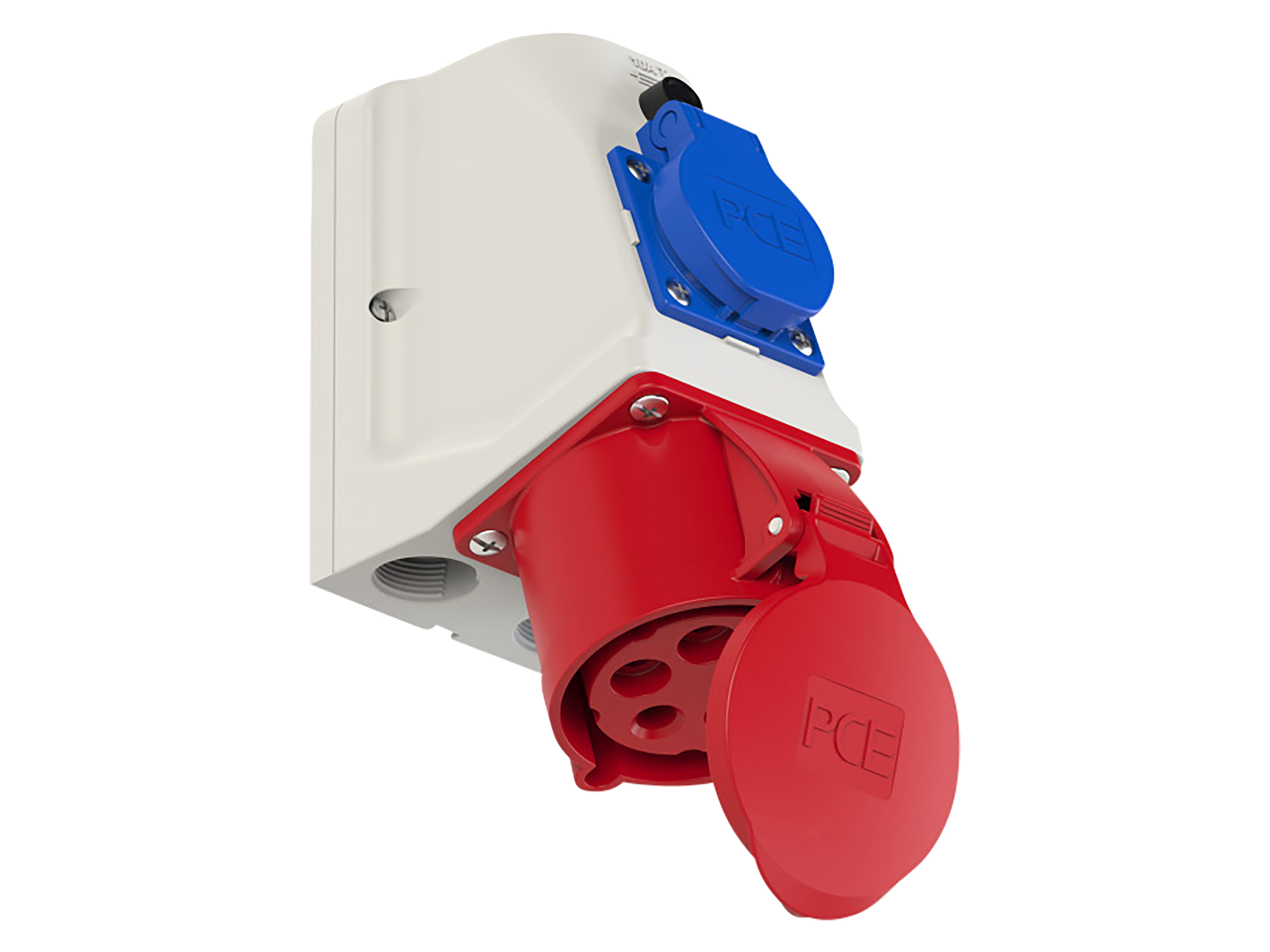 PCE CEE-Wandsteckdose Steckdose, 5-polig, 32 A, 230/400 V, IP44 PCE CEE-Wandsteckdose Steckdose, 5-polig, 32 A, 230/400 V, IP44