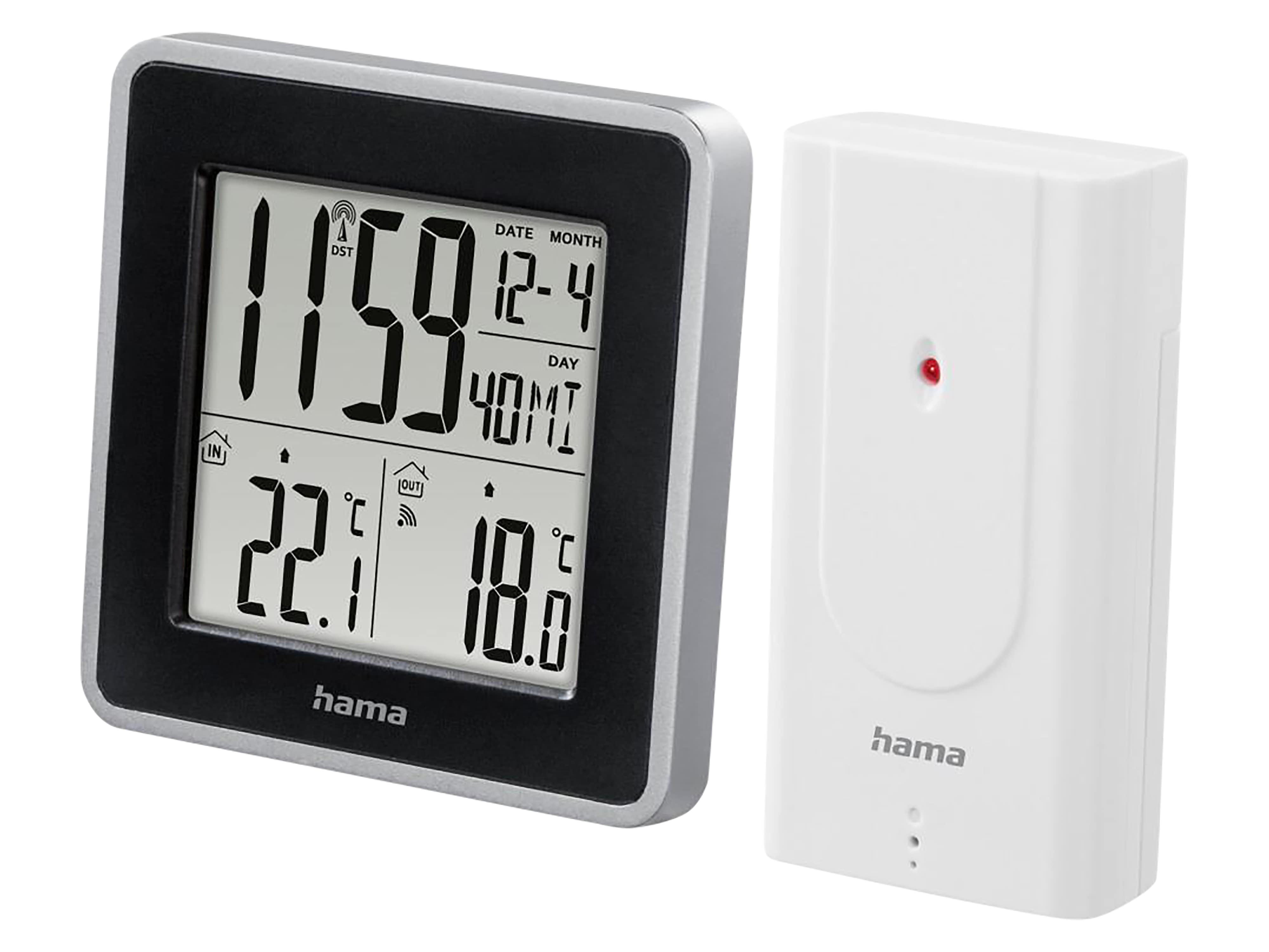 HAMA Wetterstation EWS Intro, silber/schwarz HAMA Wetterstation EWS Intro, silber/schwarz