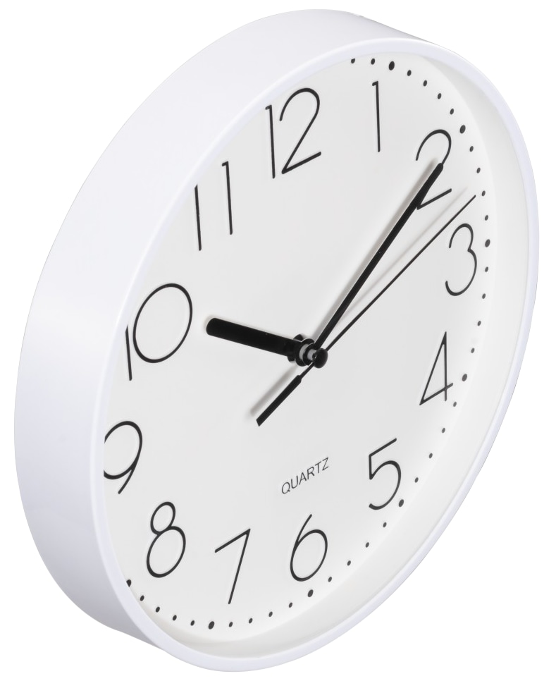 HAMA Wanduhr "Salina", ohne Ticken, Ø 30cm, weiß HAMA Wanduhr "Salina", ohne Ticken, Ø 30cm, weiß