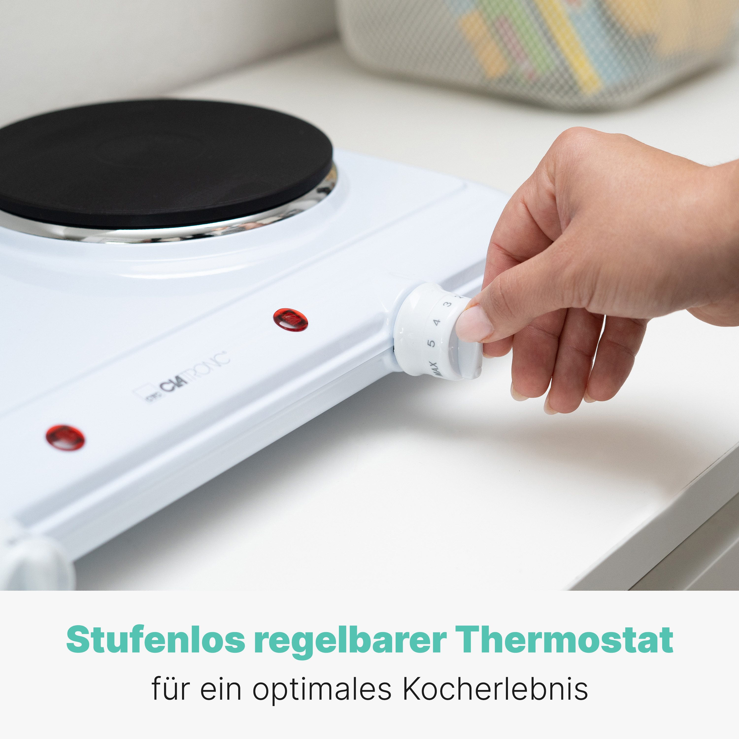 CLATRONIC Doppelkochplatte DKP 3583, 1x Ø180mm, 1500W, 1x Ø150mm, 1000W, weiß CLATRONIC Doppelkochplatte DKP 3583, 1x Ø180mm, 1500W, 1x Ø150mm, 1000W, weiß