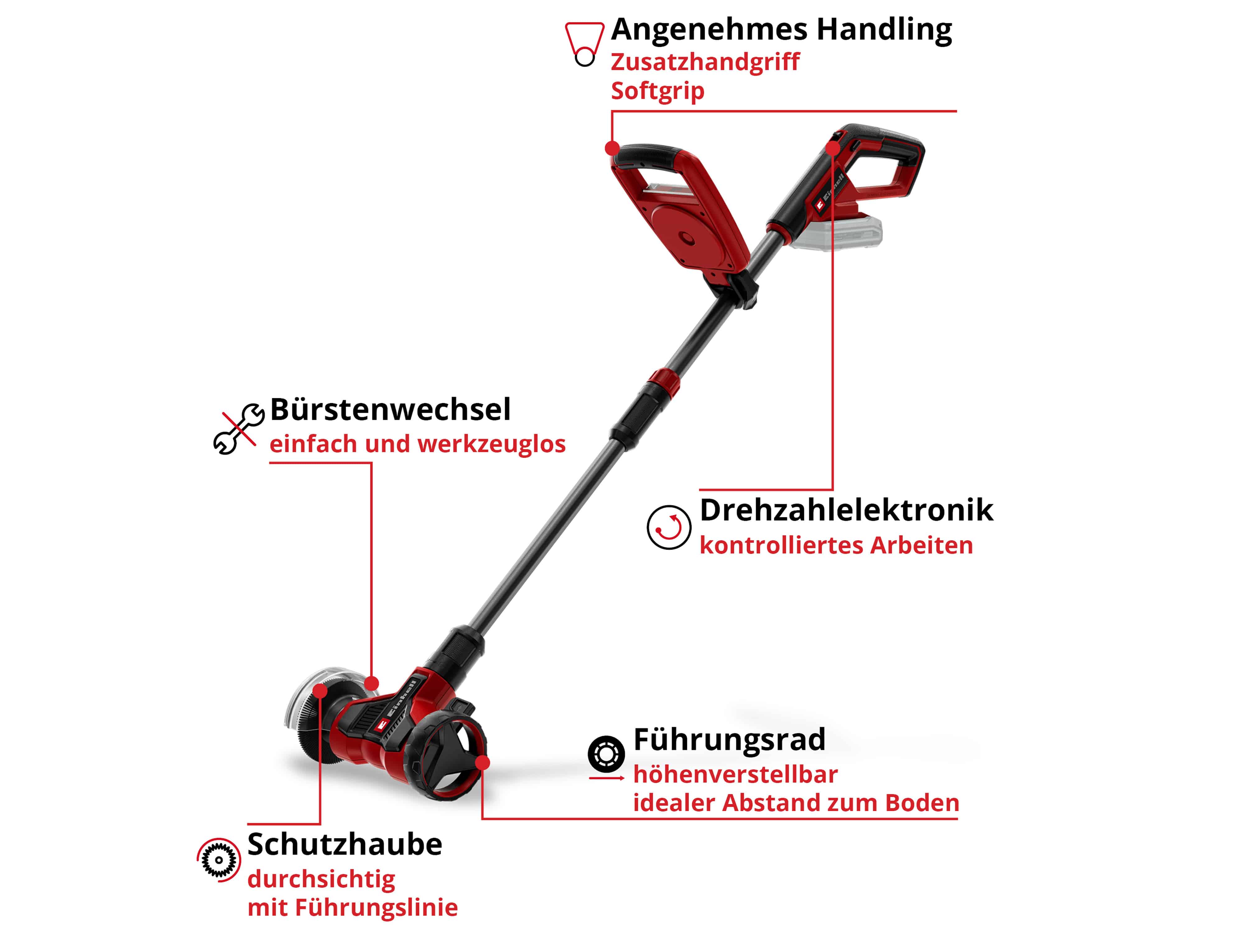 EINHELL Akku-Fugenreiniger GE-CC 18/110 Li E, 3424070, Solo EINHELL Akku-Fugenreiniger GE-CC 18/110, Li E - Solo, 3424070