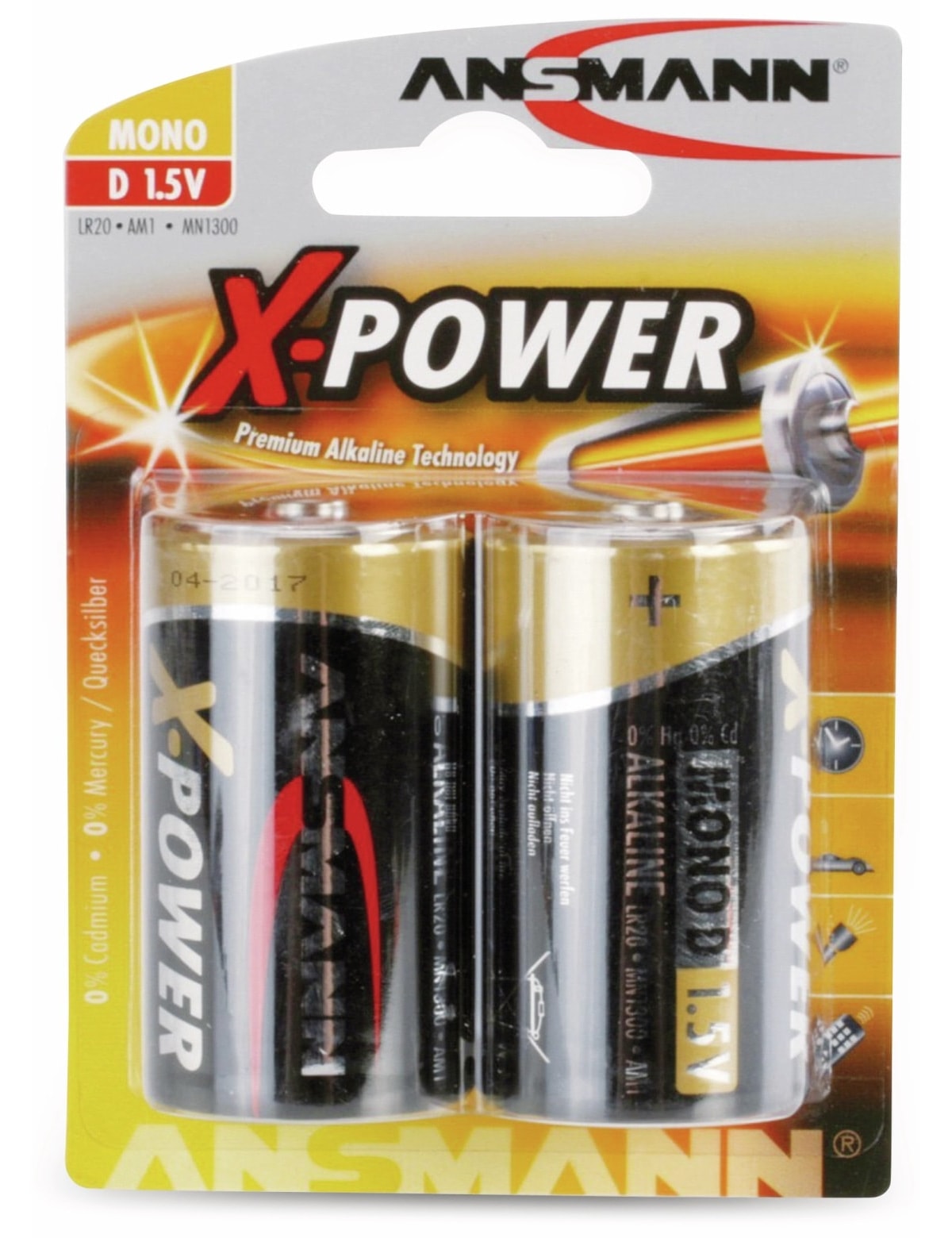 ANSMANN Mono-Batterie, XPower, 18000mAh, 2 Stück ANSMANN Mono-Batterie, XPower, 18000mAh, 2 Stück