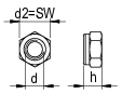 REISSER Sechskant-Sicherungsmutter, M4, DIN 985, SW7, 100 St REISSER Sechskant-Sicherungsmutter, M4, DIN 985, SW7, 100 St