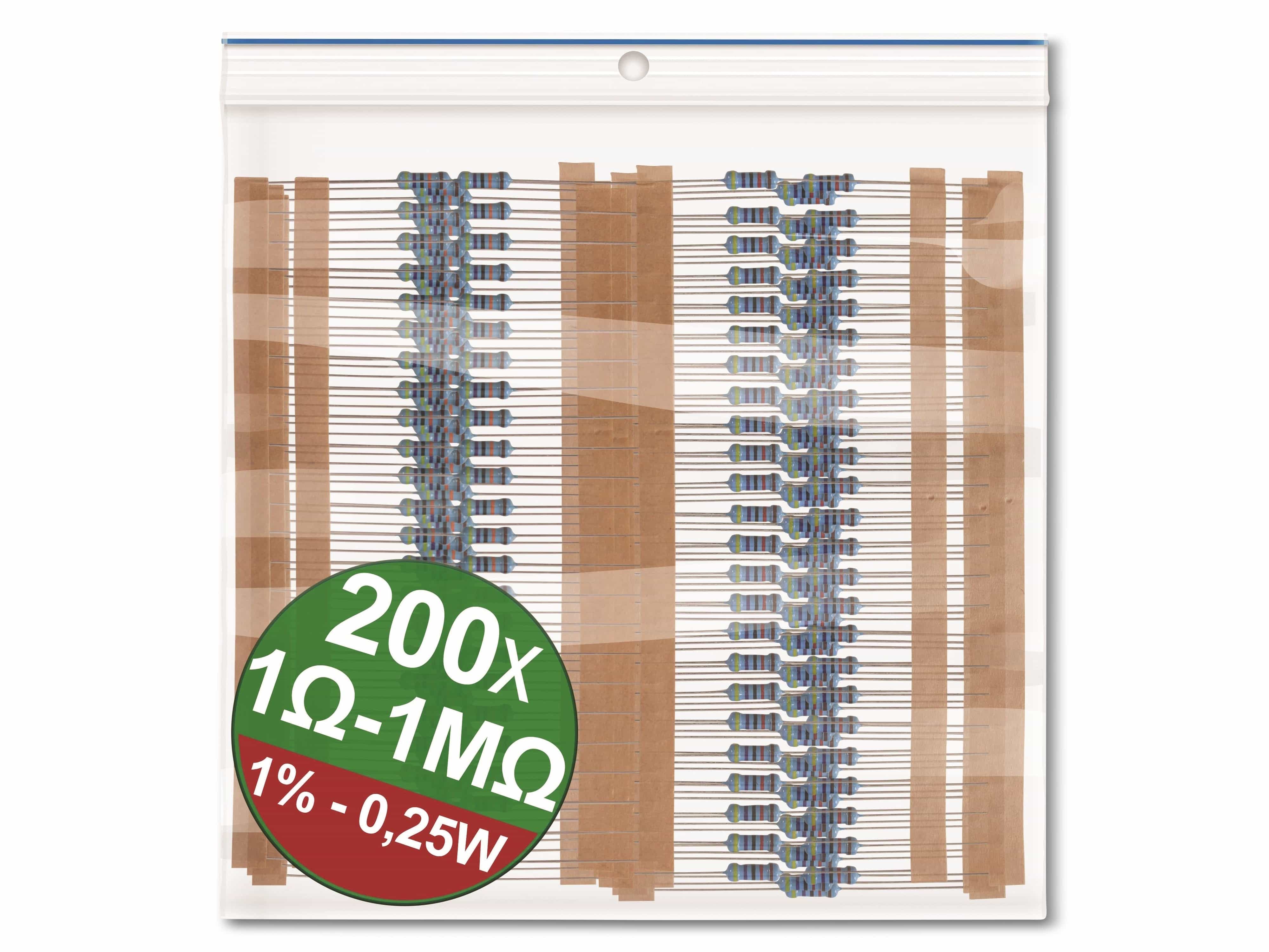 QUADRIOS Metallschicht-Widerstand 22P035, 1 %, 0,25 W, 200 Stück QUADRIOS Metallschicht-Widerstand, 22P035, 1 %, 0,25 W, 200 St.