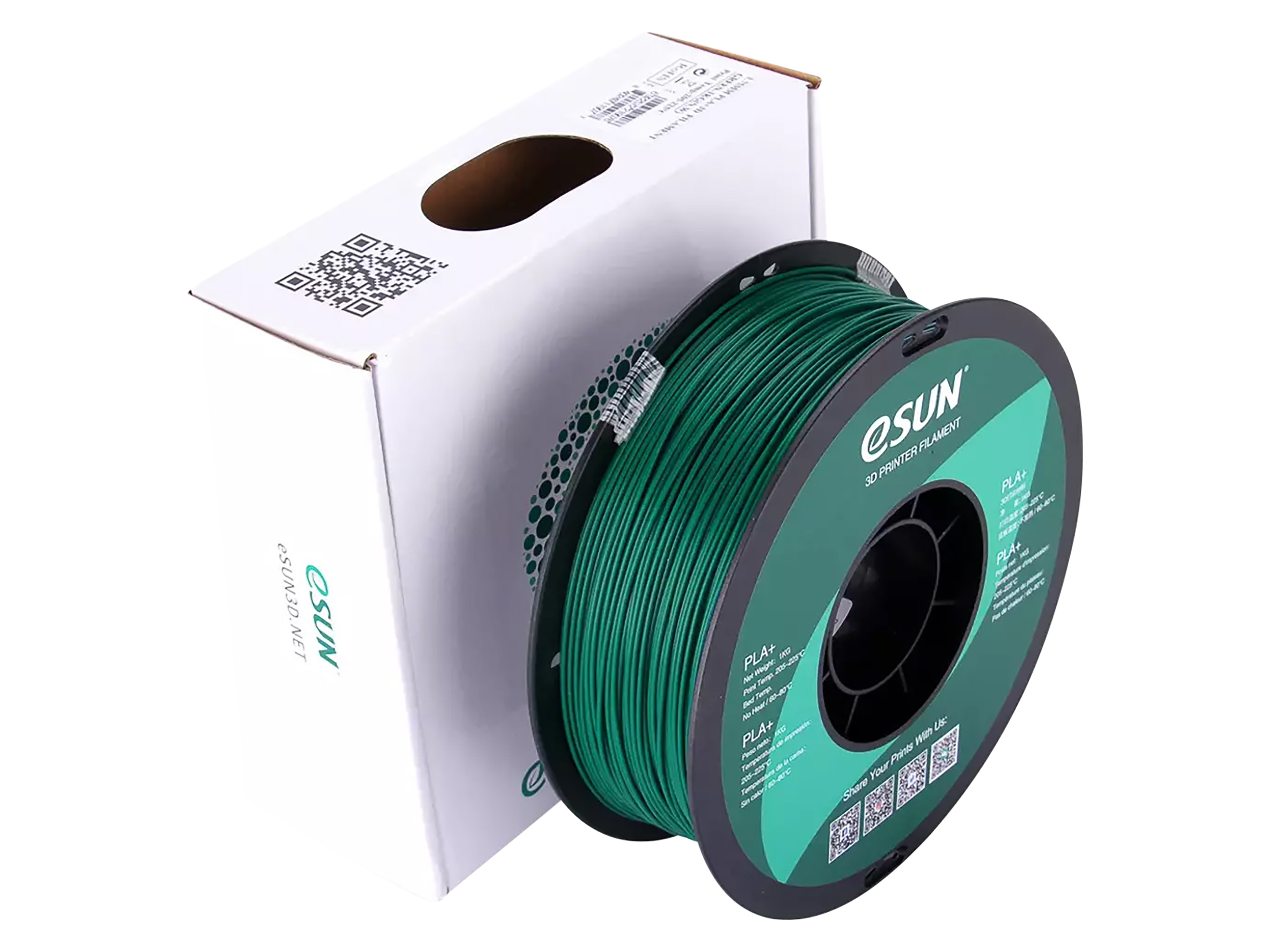 ESUN 3D Filament PLA+, 1 kg, grün, 1,75 mm