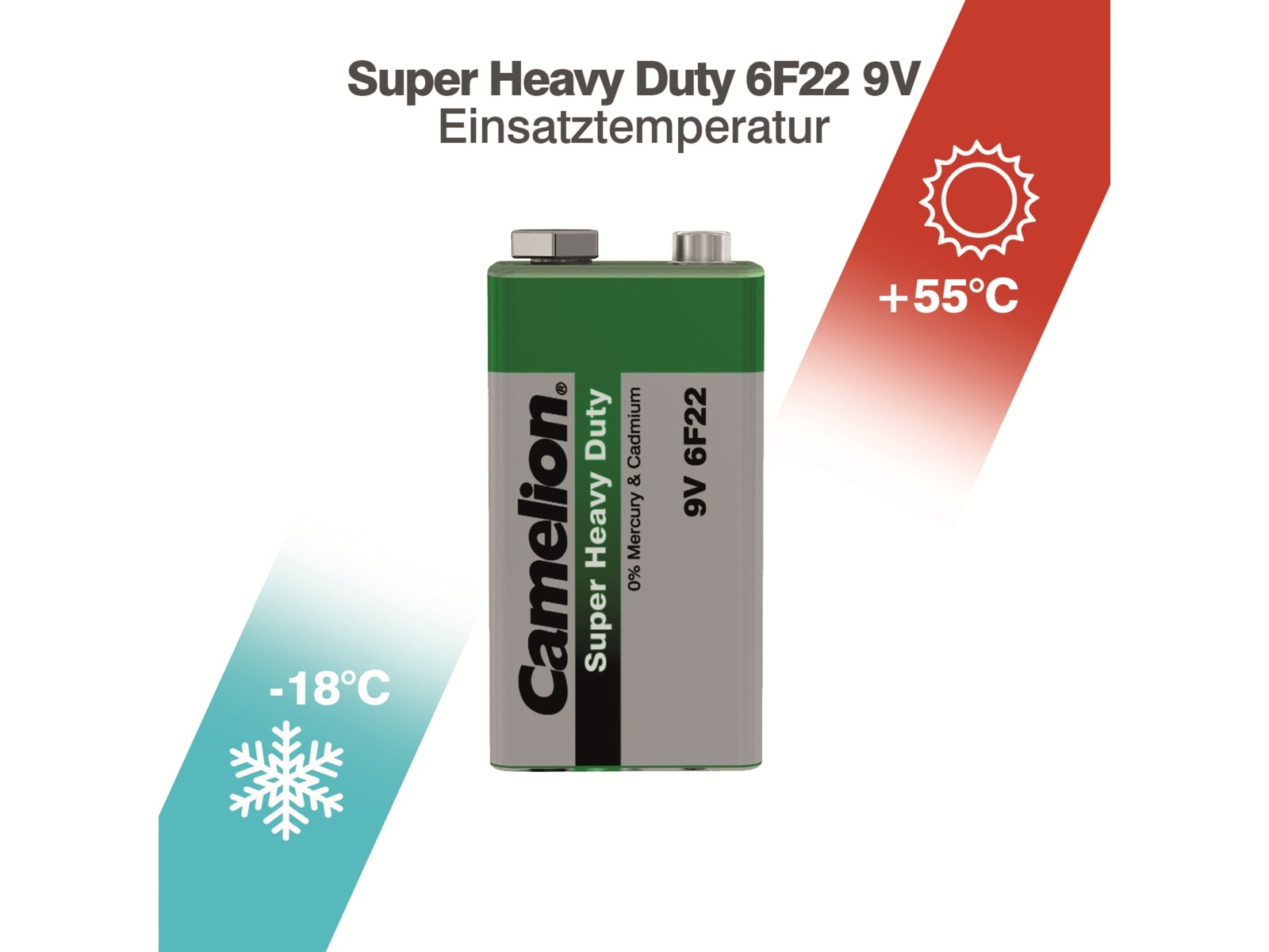 CAMELION 9 V-Blockbatterie CAMELION 9 V-Blockbatterie
