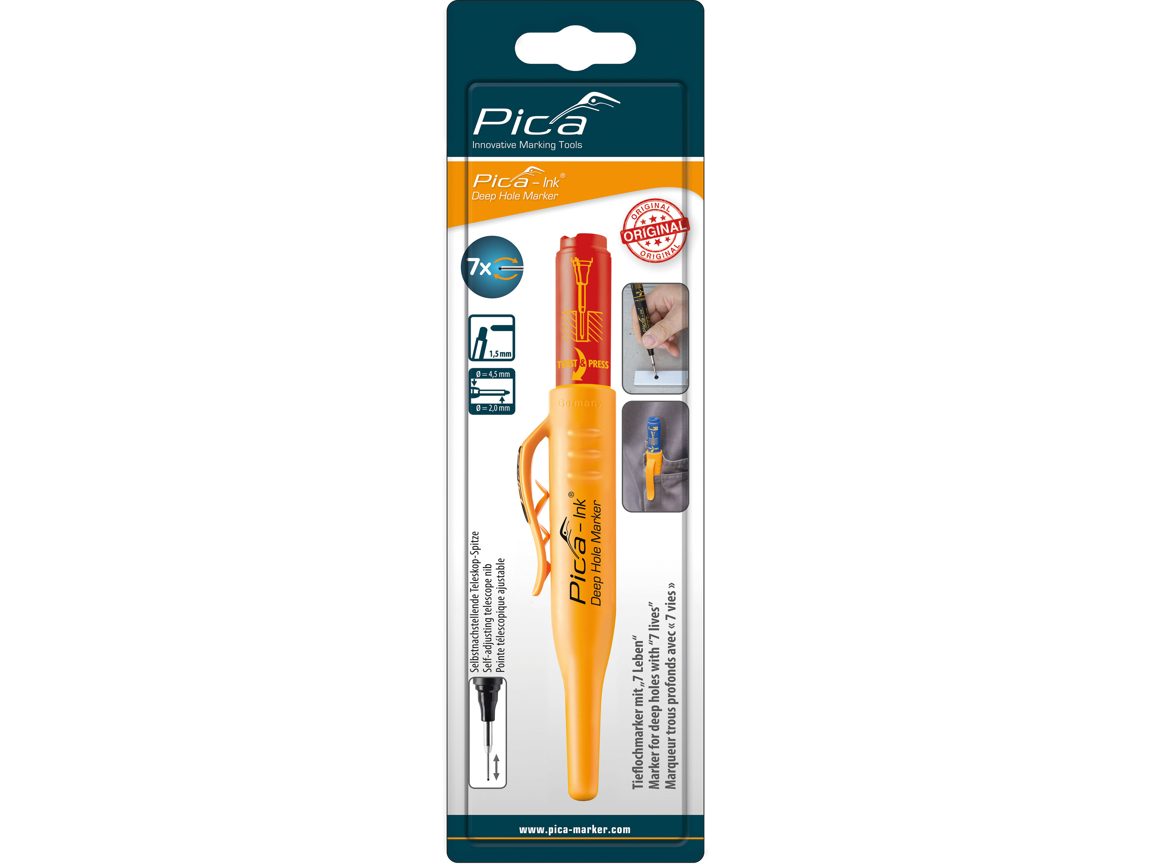 PICA Ink Tieflochmarker 150/40/SB, rot PICA Ink Tieflochmarker 150/40/SB, rot