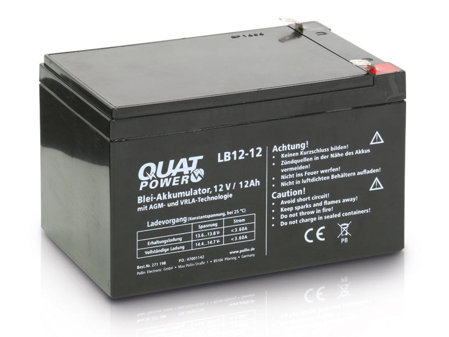 QUATPOWER Blei-Akkumulator LB12-12, 12 V-/12 Ah QUATPOWER Blei-Akkumulator LB12-12, 12 V-/12 Ah