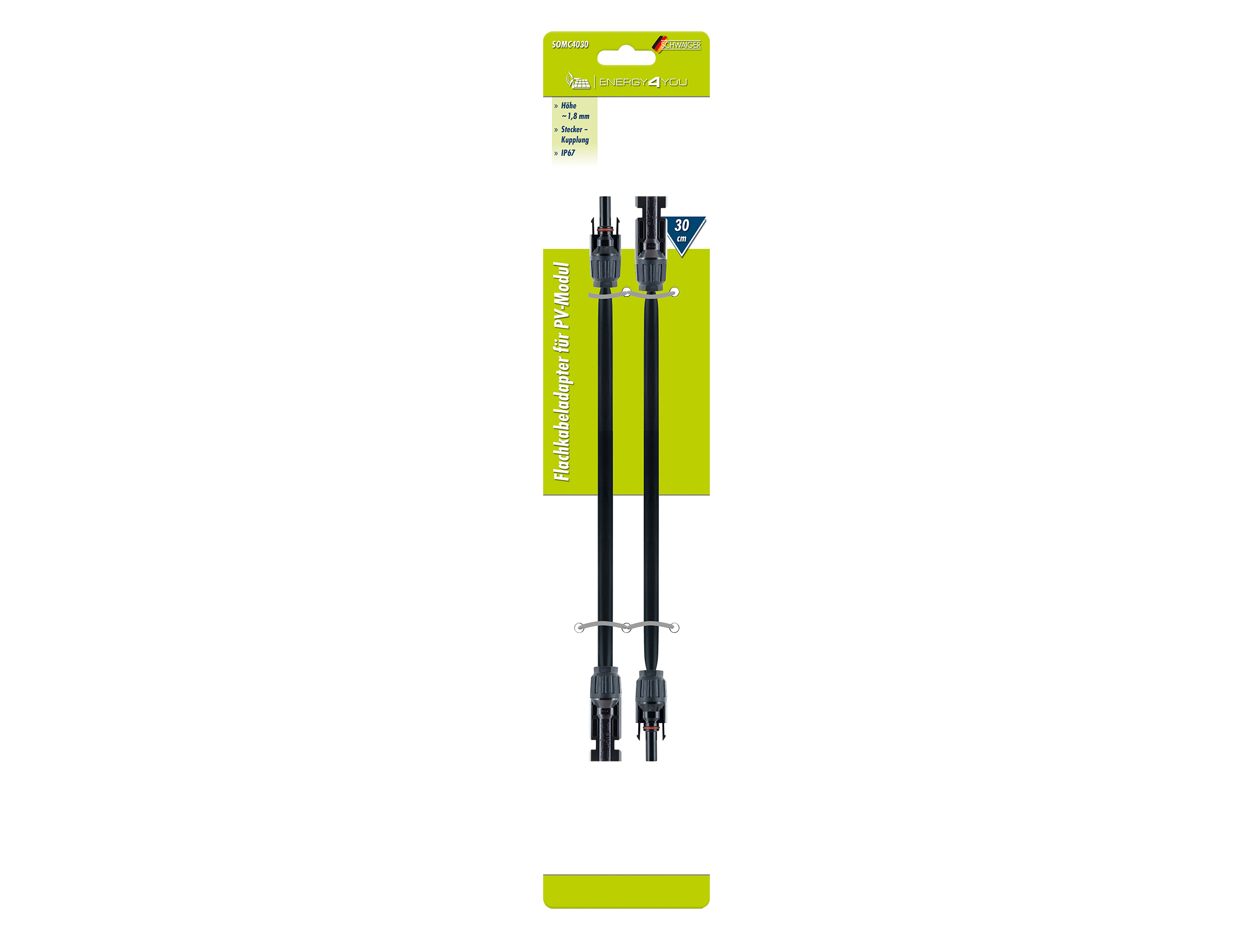 SCHWAIGER Solar Flachkabeladapter SOMC4030, 30 cm SCHWAIGER Solar Flachkabeladapter SOMC4030, 30 cm