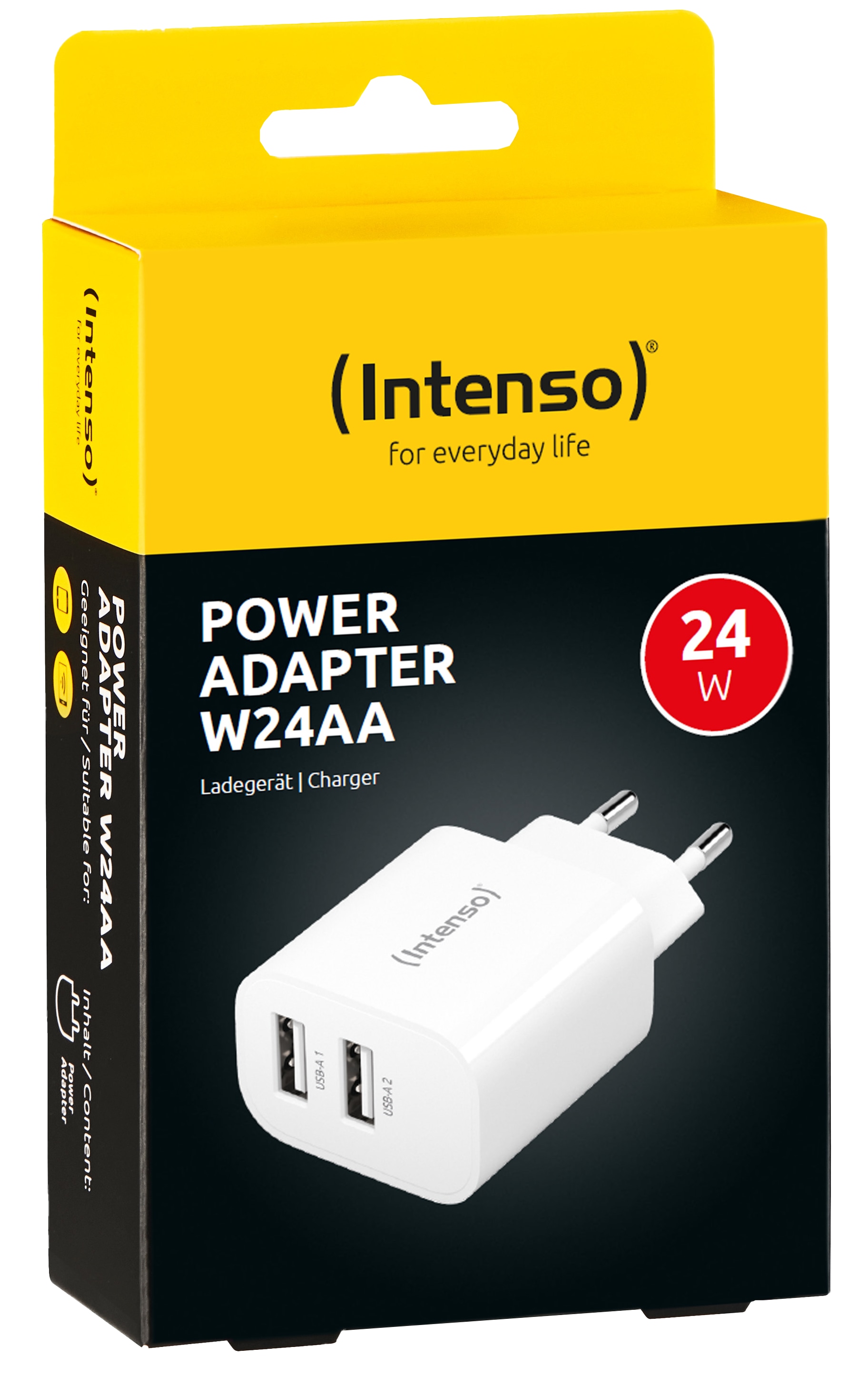 INTENSO USB-Ladegerät W24AA, 2 x USB-A, 24 Watt INTENSO USB-Ladegerät W24AA, 2 x USB-A, 24 Watt