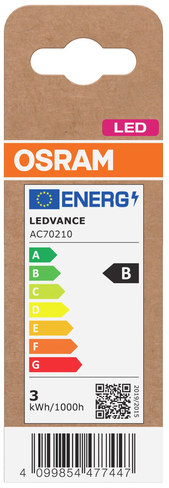 OSRAM LED-Lampe Classic, dimmbar, E14, 2,5 W, 2700 K, EEK: B, 470 lm, IP20, warmweiß OSRAM LED-Lampe Classic, dimmbar, E14, 2,5 W, 2700 K, EEK: B, 470 lm, IP20, warmweiß