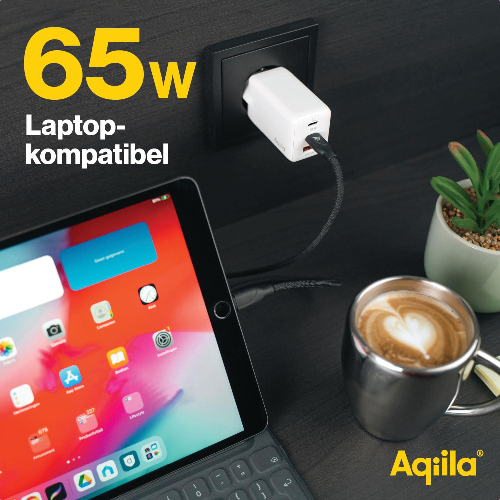 AQIILA USB-Lader Chargebird W3, 65 W, 3-fach, 2x USB-C, 1x USB-A AQIILA USB-Lader Chargebird W3, 65 W, 3-fach, 2x USB-C, 1x USB-A