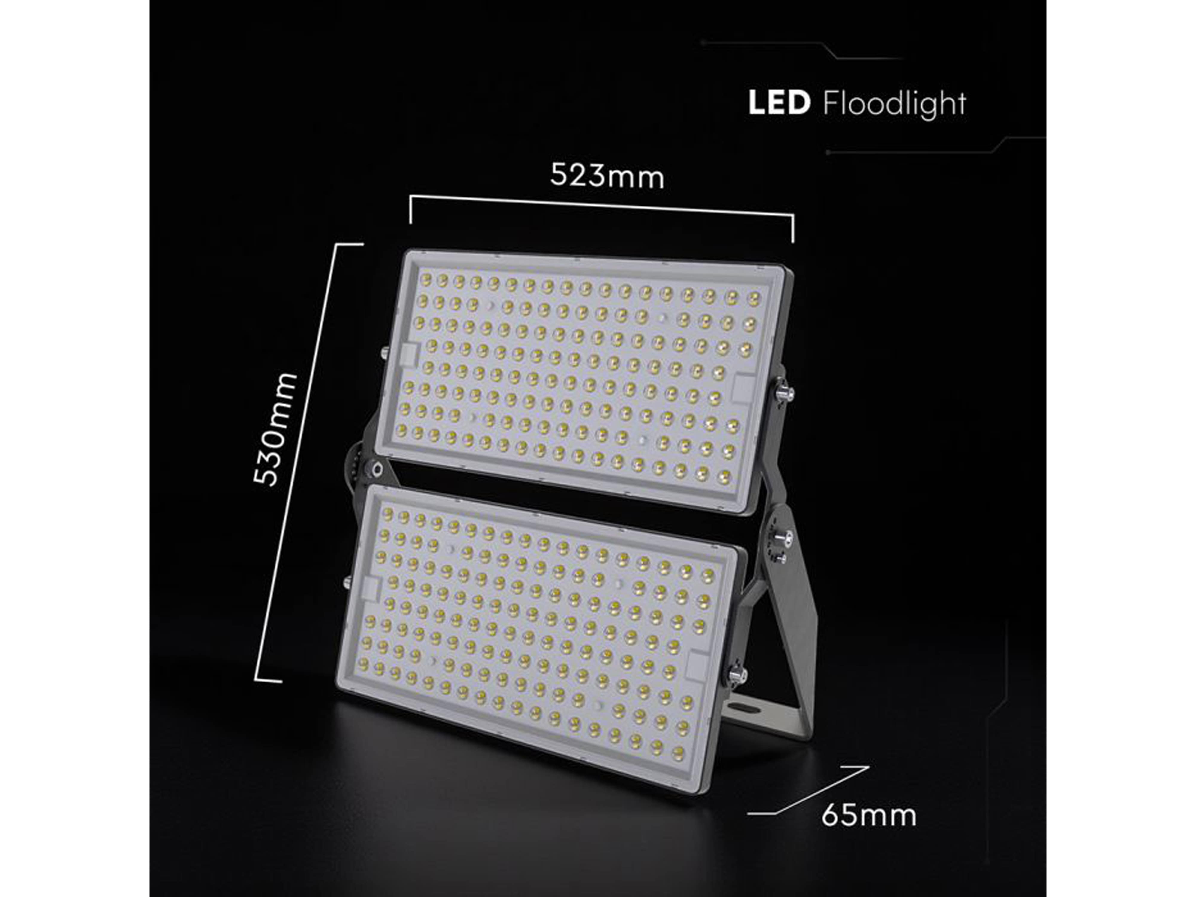 V-TAC LED-Fluter VT-48500, 500W, 6500K, EEK: D, 67500lm, kaltweiß, IP65, schwarz V-TAC LED-Fluter VT-48500, 500W, 6500K, EEK: D, 67500lm, kaltweiß, IP65, schwarz