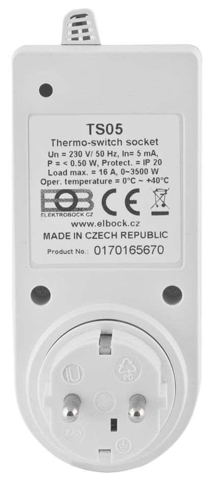 EOB Steckdosenthermostat TS05 EOB Steckdosenthermostat TS05