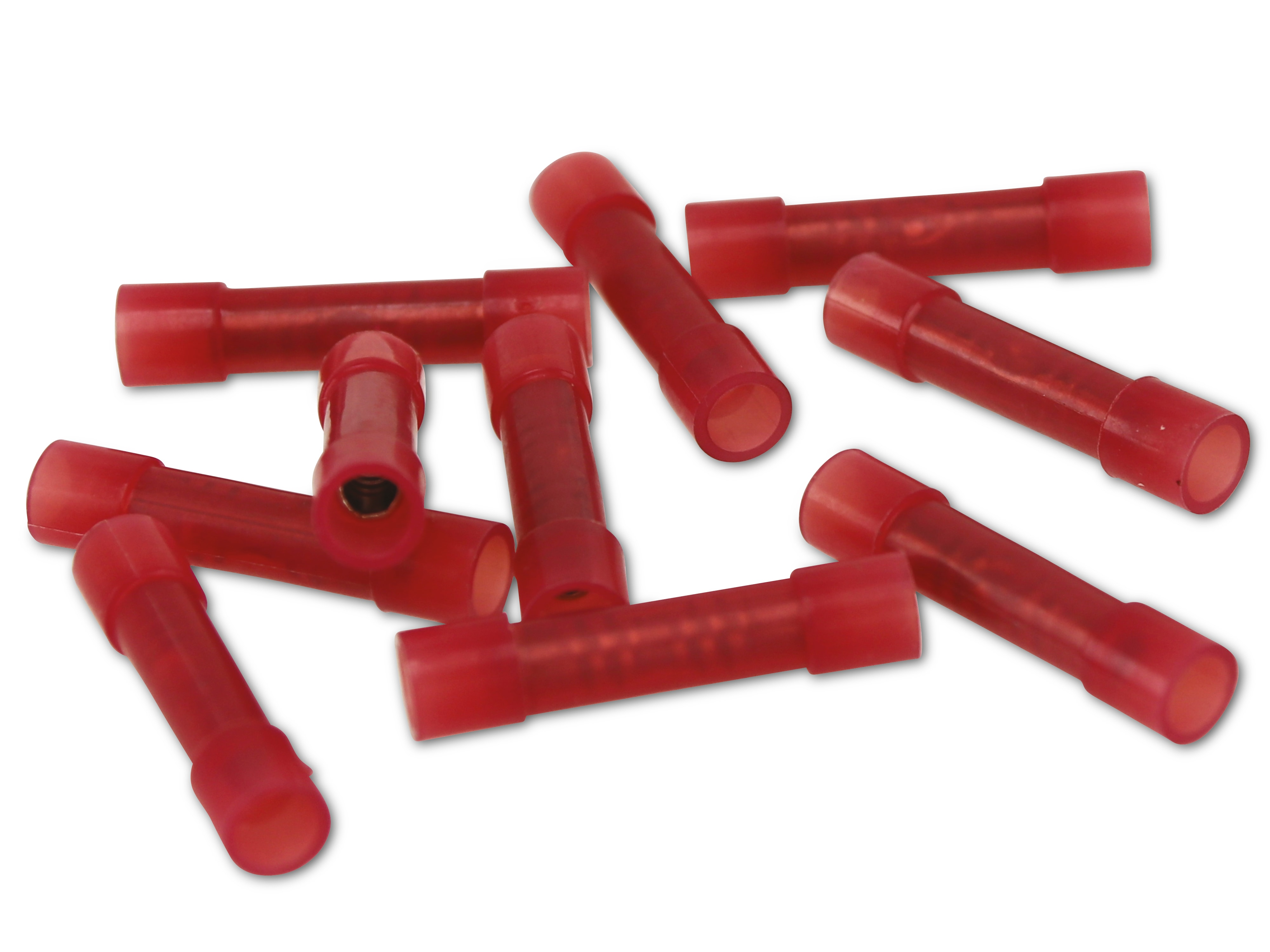 Stoß-Quetschverbinder, 10 Stück, rot Stoß-Quetschverbinder, 10 Stück, rot