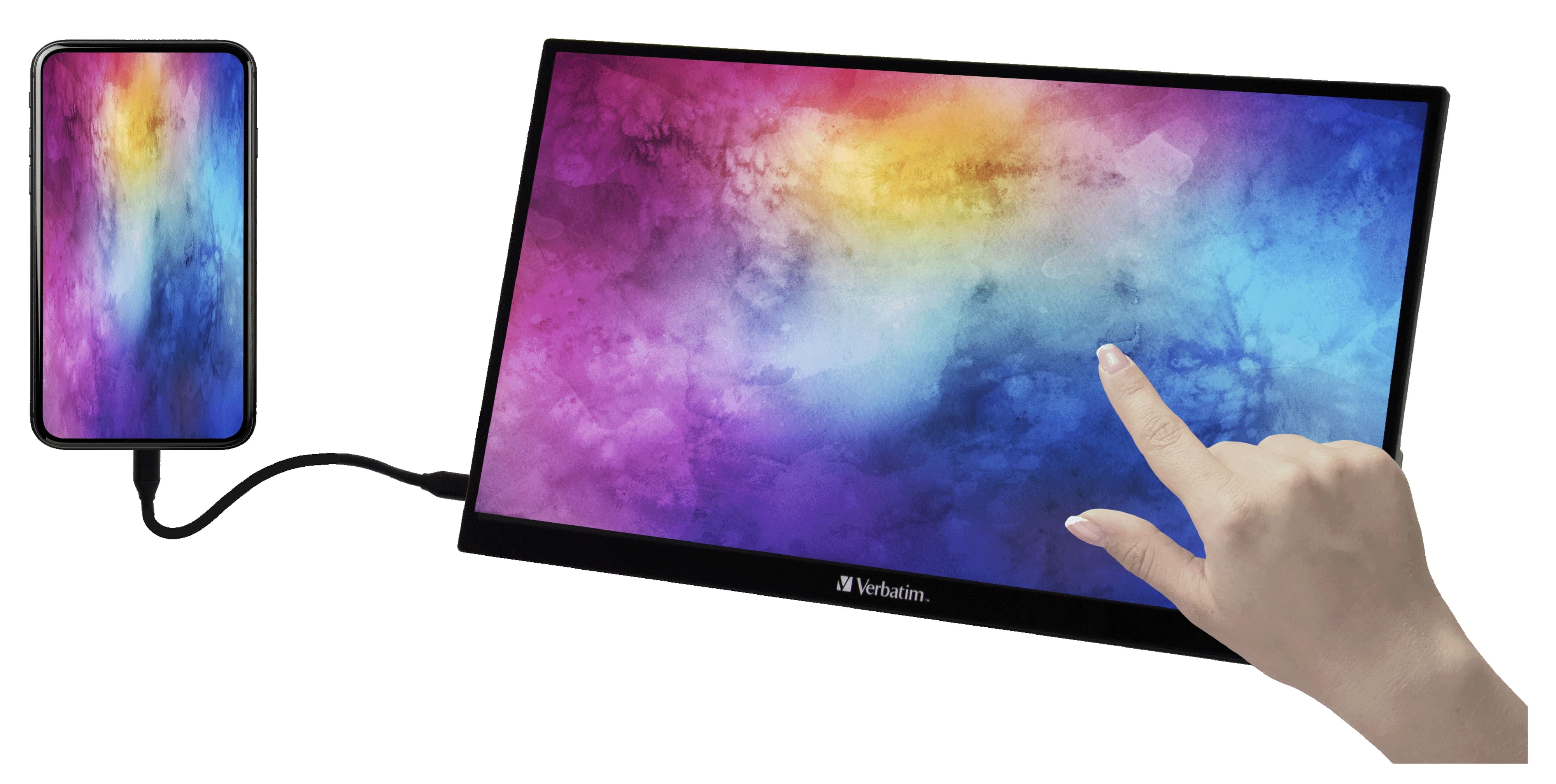 VERBATIM Tragbarer Monitor PMT-14, 35,6 cm (14"), HDMI, USB-C VERBATIM Tragbarer Monitor PMT-14, 35,6 cm (14"), HDMI, USB-C
