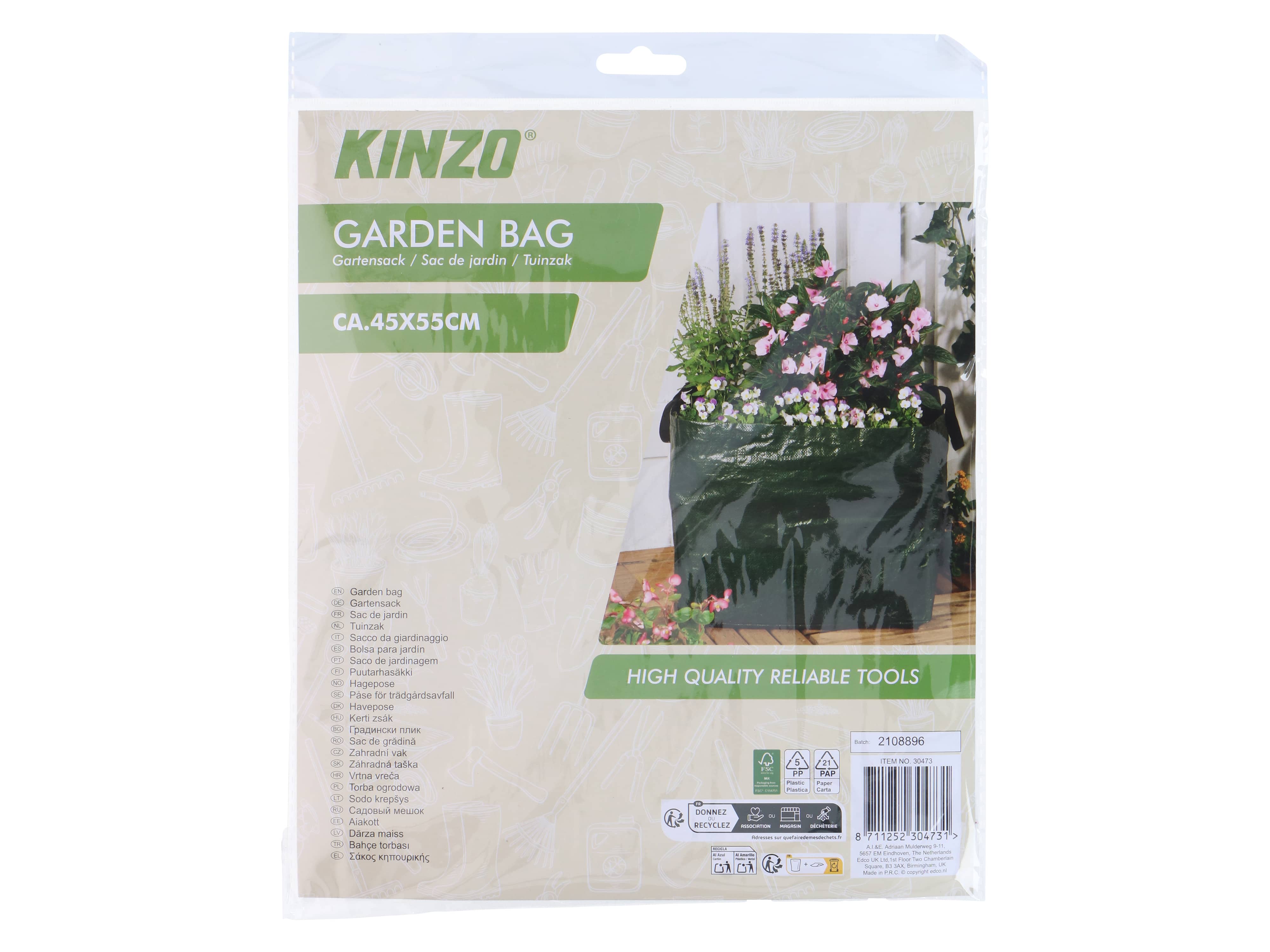 KINZO Gartensack, 90 Liter Garten-Abfallsack, KINZO, 90 Liter