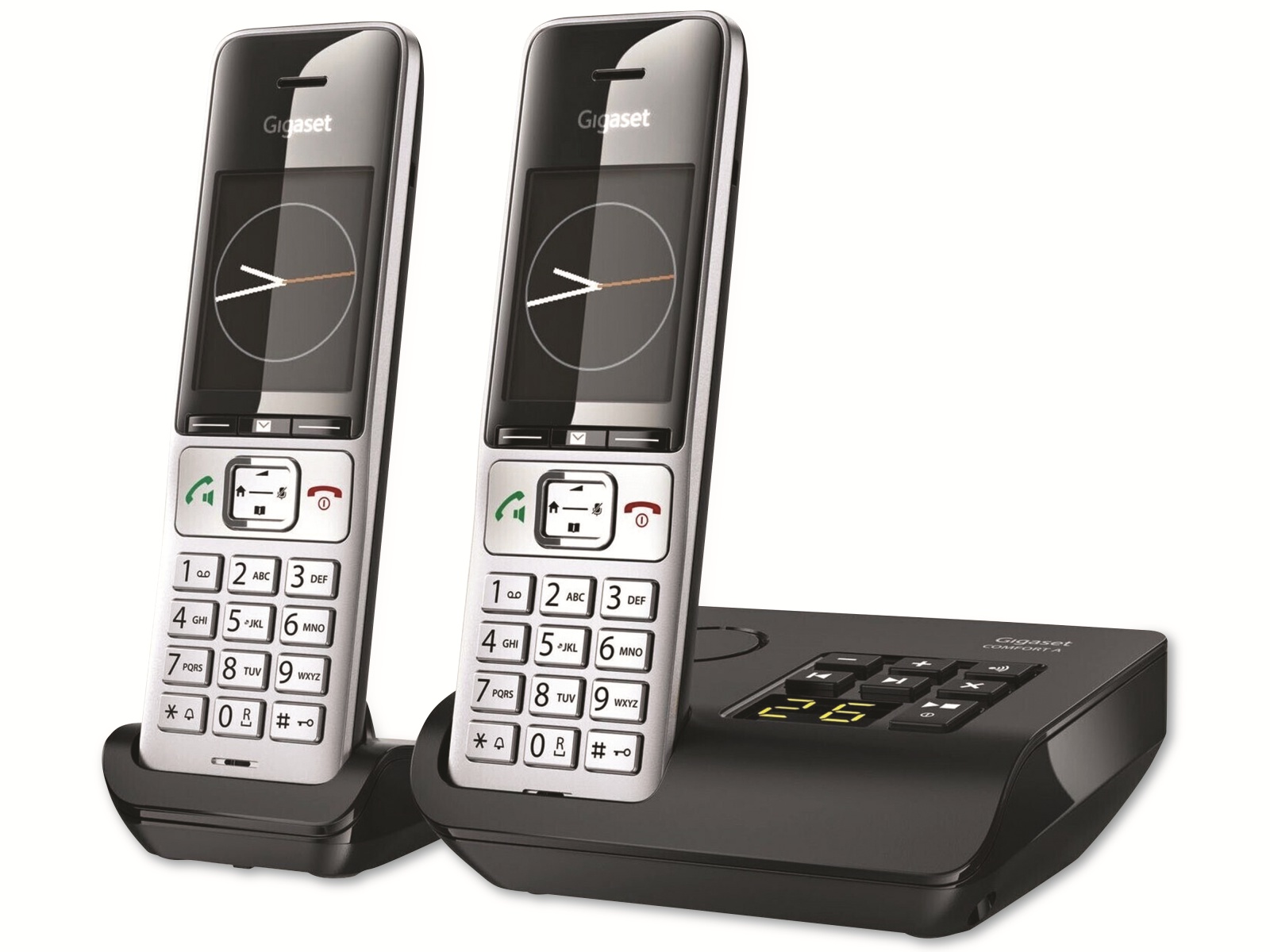 GIGASET Telefon Comfort 500A Duo, silber-schwarz