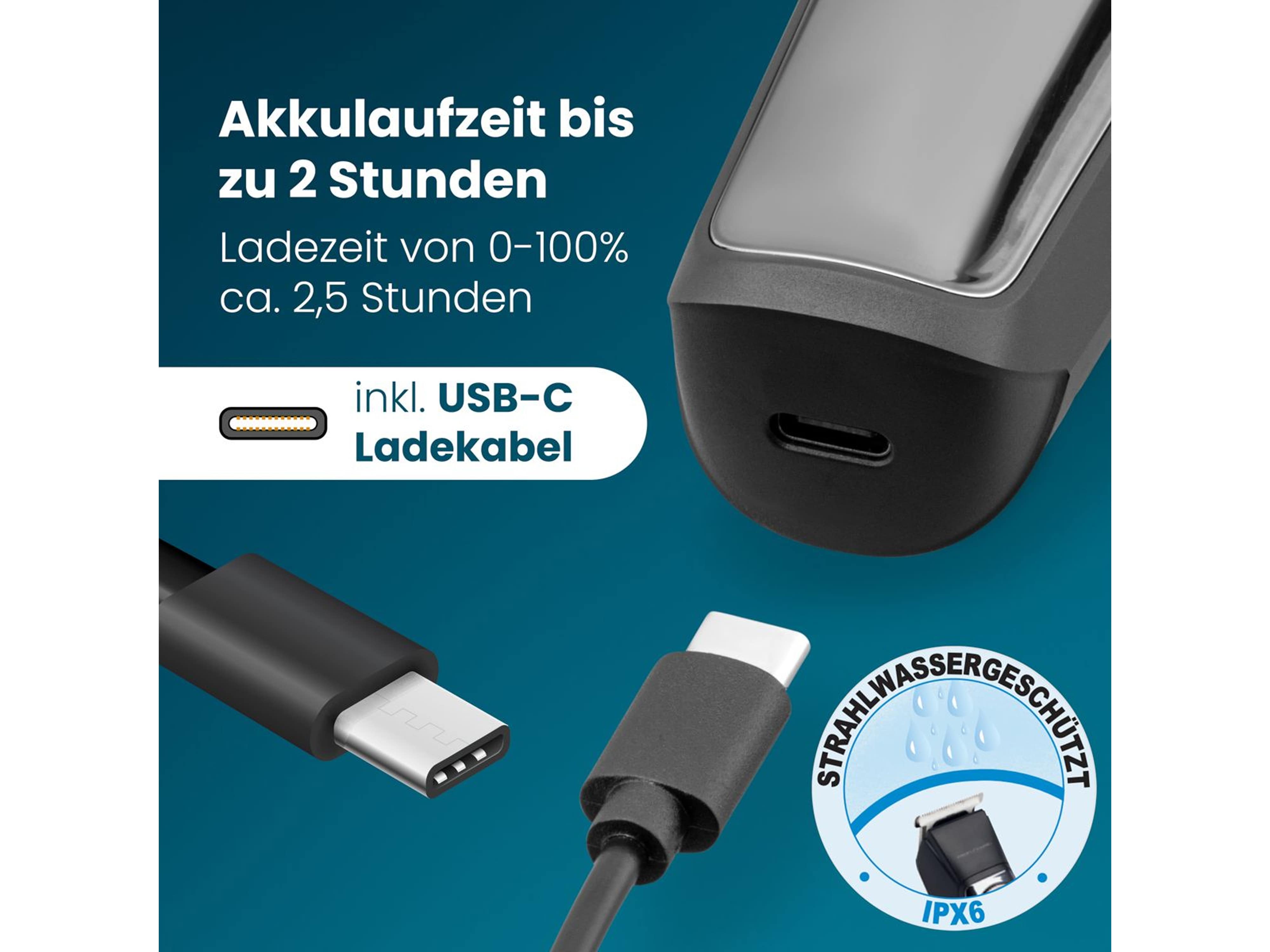 PROFI CARE Haar- & Bartschneidemaschine, PC HSMR 3131, 1-20mm, IPX6, chrom-schwarz PROFICARE Haar- & Bartschneidemaschine, PC HSMR 3131, 1-20mm, IPX6, chrom-sw