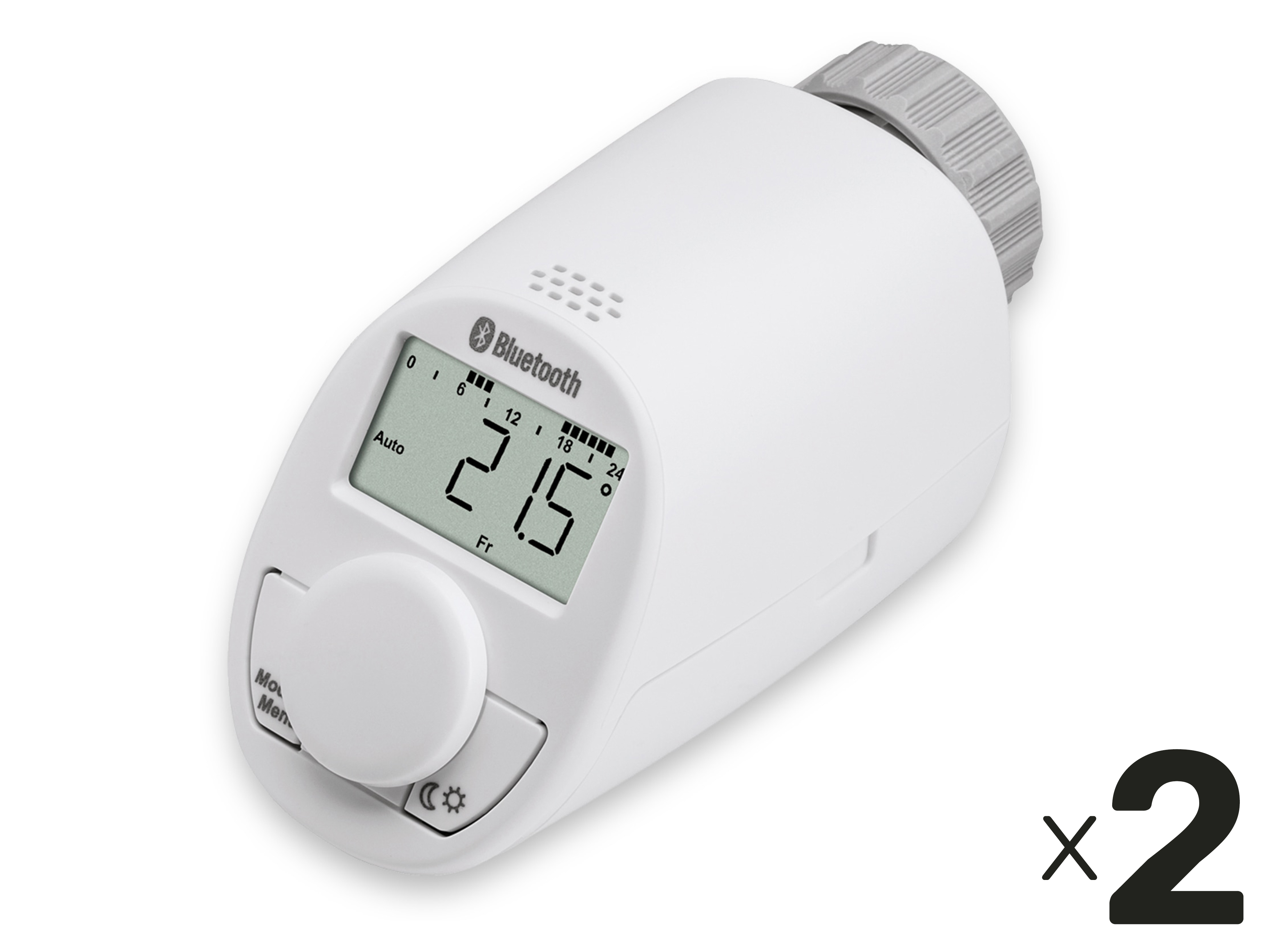 EQIVA Heizkörper-Thermostatkopf mit Bluetooth, 2 Stück EQIVA Heizkörper-Thermostatkopf mit Bluetooth, 2 Stück