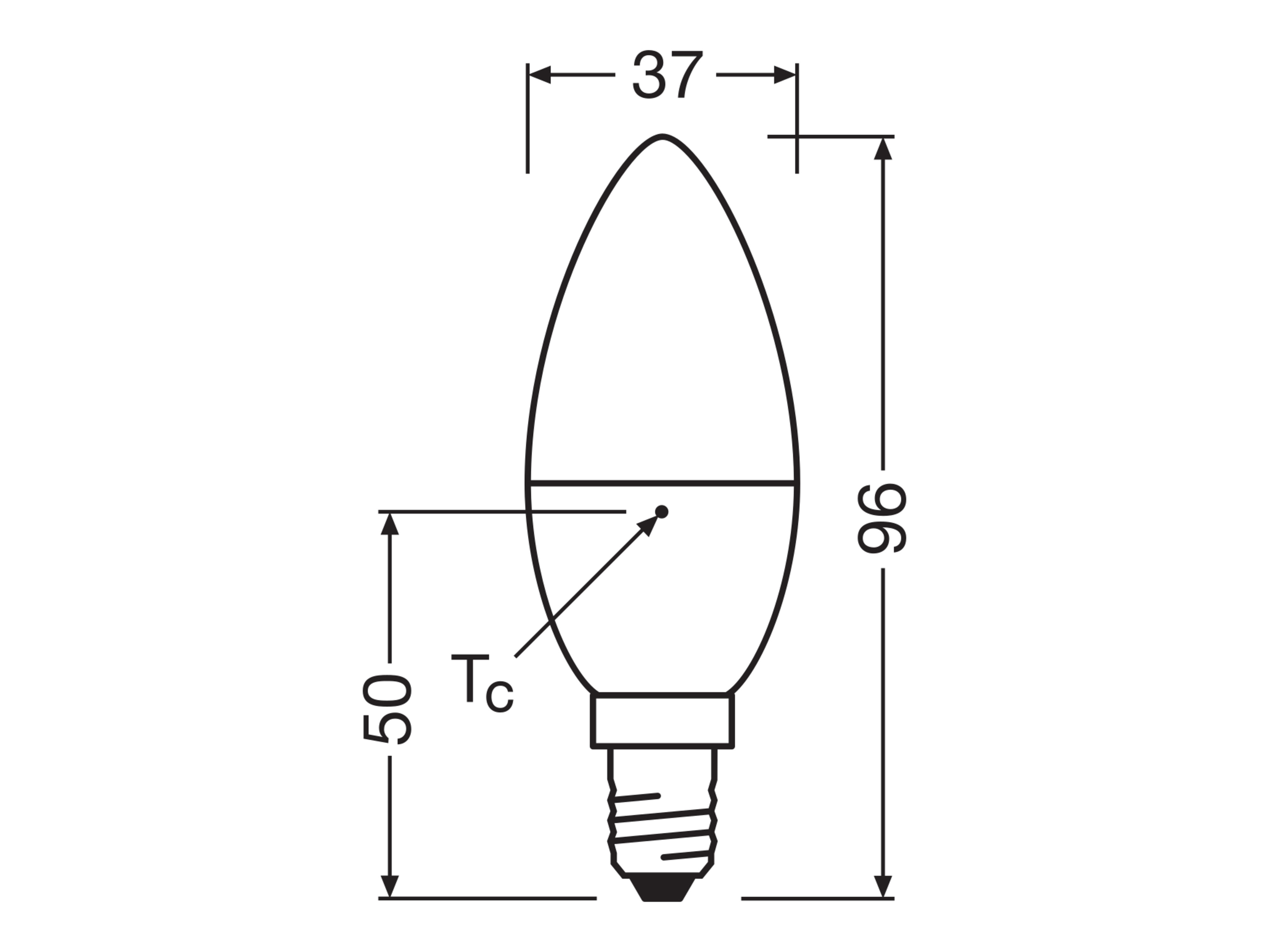 LEDVANCE LED-Lampe, E14, 4,9W, 2700K, EEK: F, 470lm, warmweiß LEDVANCE LED-Lampe, E14, 4,9W, 2700K, EEK: F, 470lm, warmweiß
