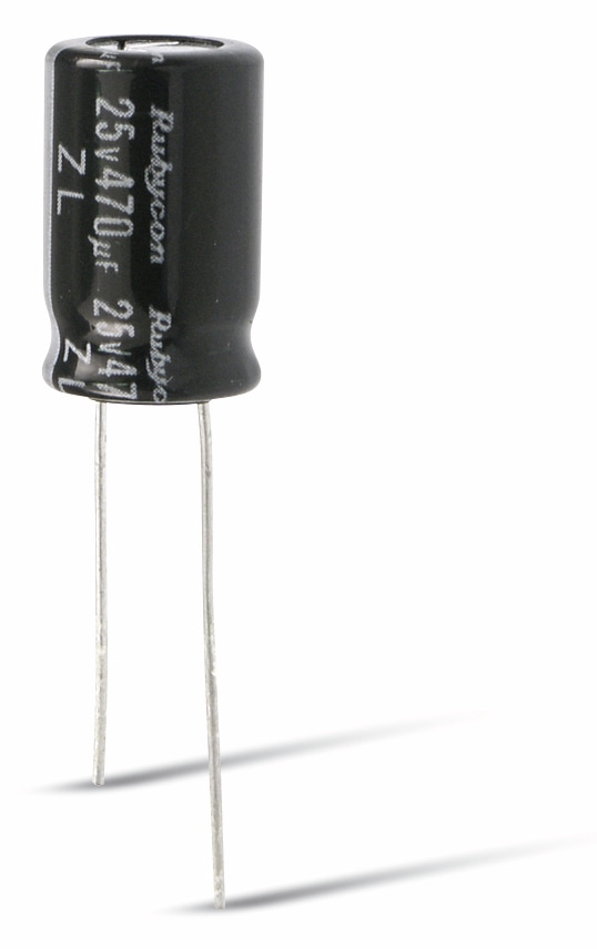 Elko 470 µF, 25 V-, RM 5 Elektrolytkondensator, 470µF, 25V, RM5