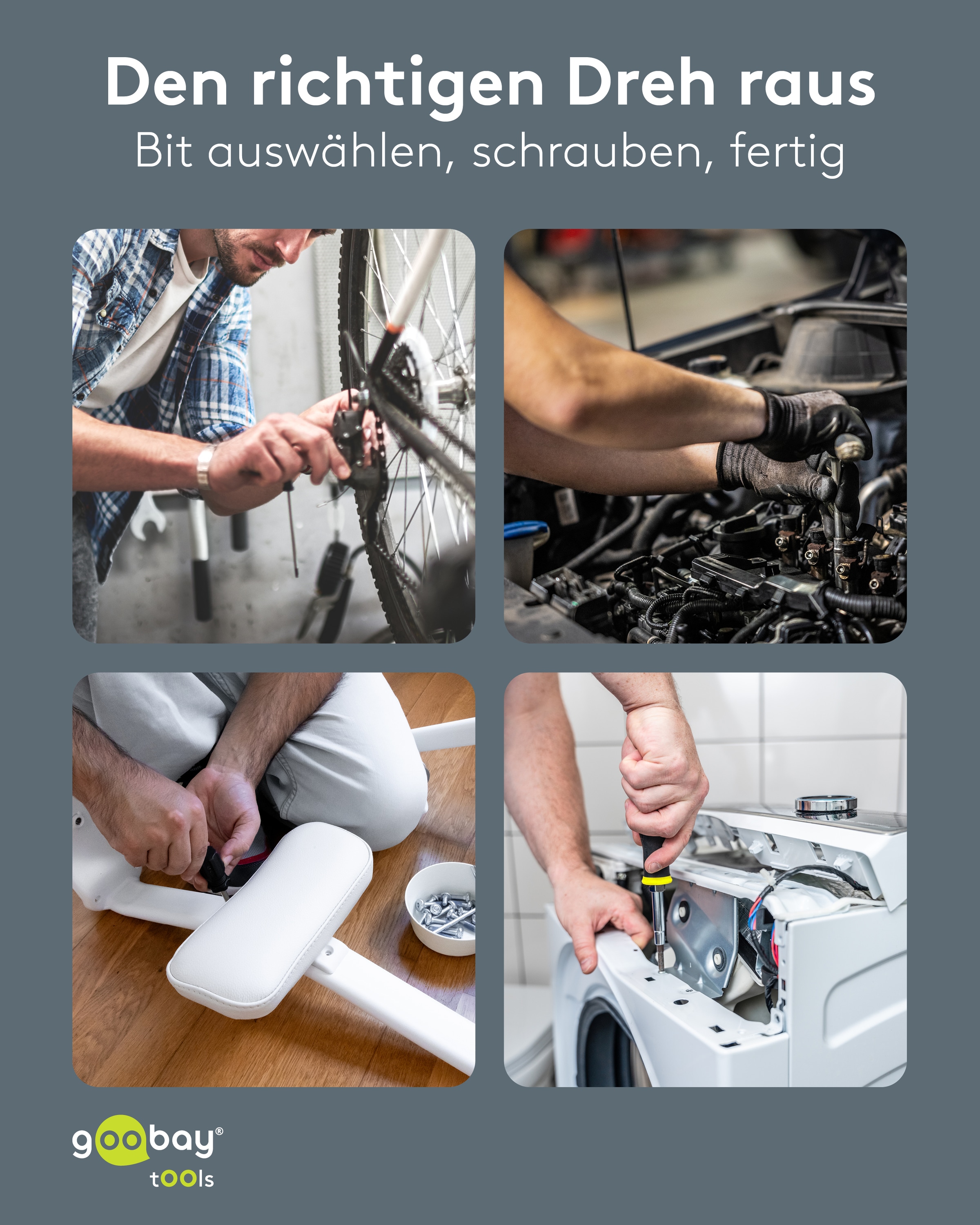 GOOBAY TOOLS Schraubendreher-Set, 77841, mit 30-tlg. Bitsatz GOOBAY TOOLS Schraubendreher-Set, 77841, mit 30-tlg. Bitsatz
