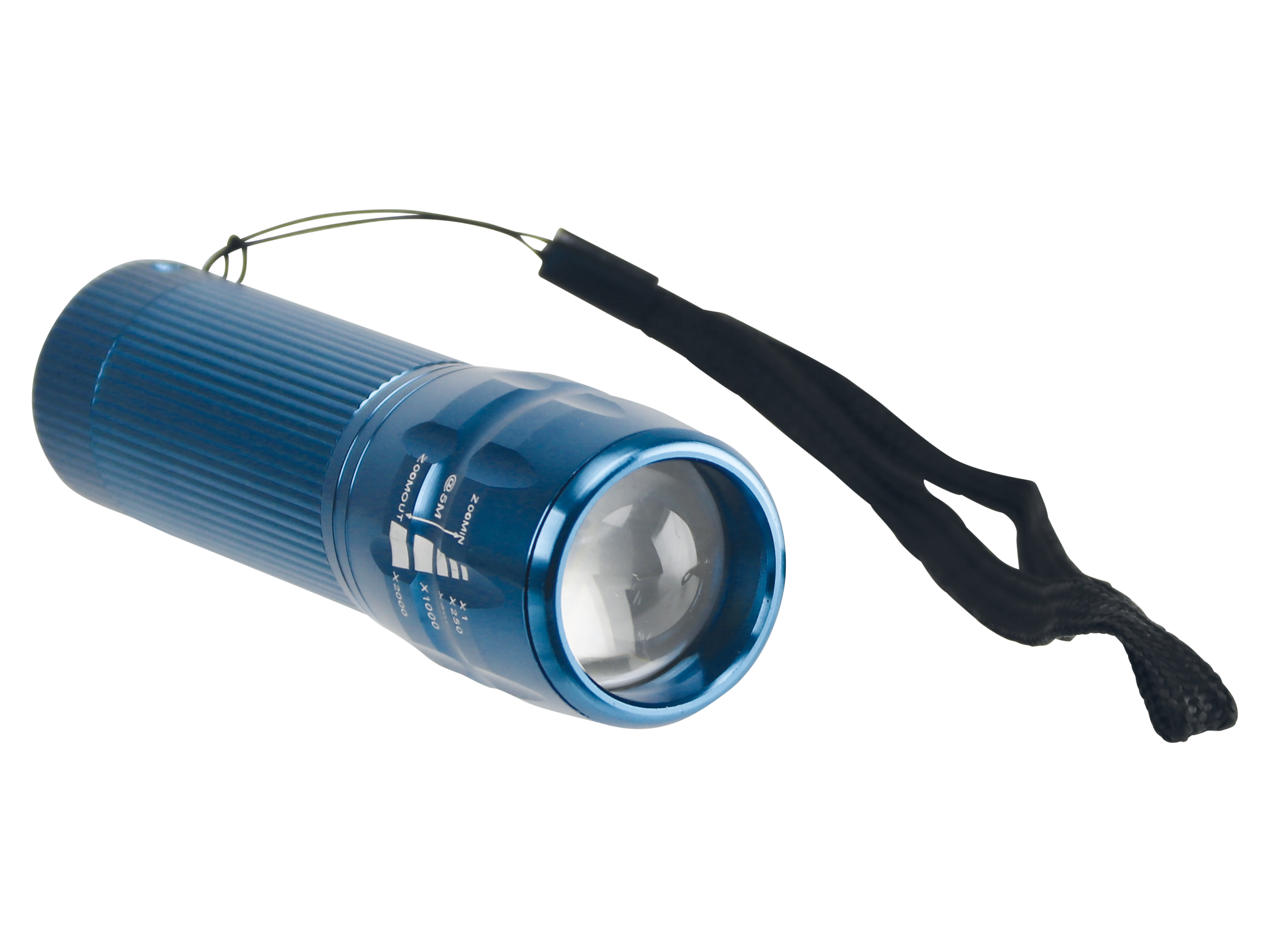 LED-Taschenlampe, Alu, 5 W OSRAM LED, blau, 4xMicro LED-Taschenlampe, Alu, 5 W OSRAM LED, blau, 4xMicro