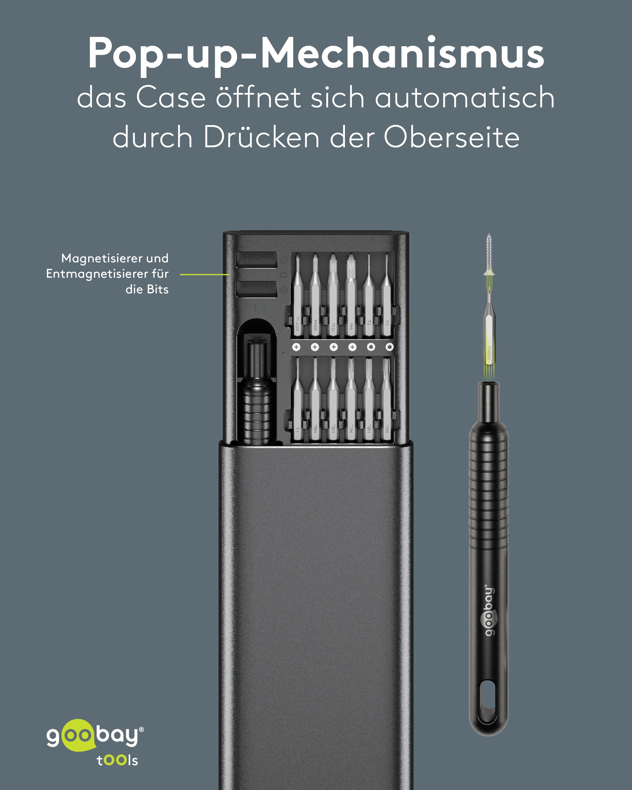 GOOBAY TOOLS Schraubendreher-Set, 77835, mit 48-tlg. Präzisions-Bitsatz GOOBAY TOOLS Schraubendreher-Set, 77835, mit 48-tlg. Präzisions-Bitsatz