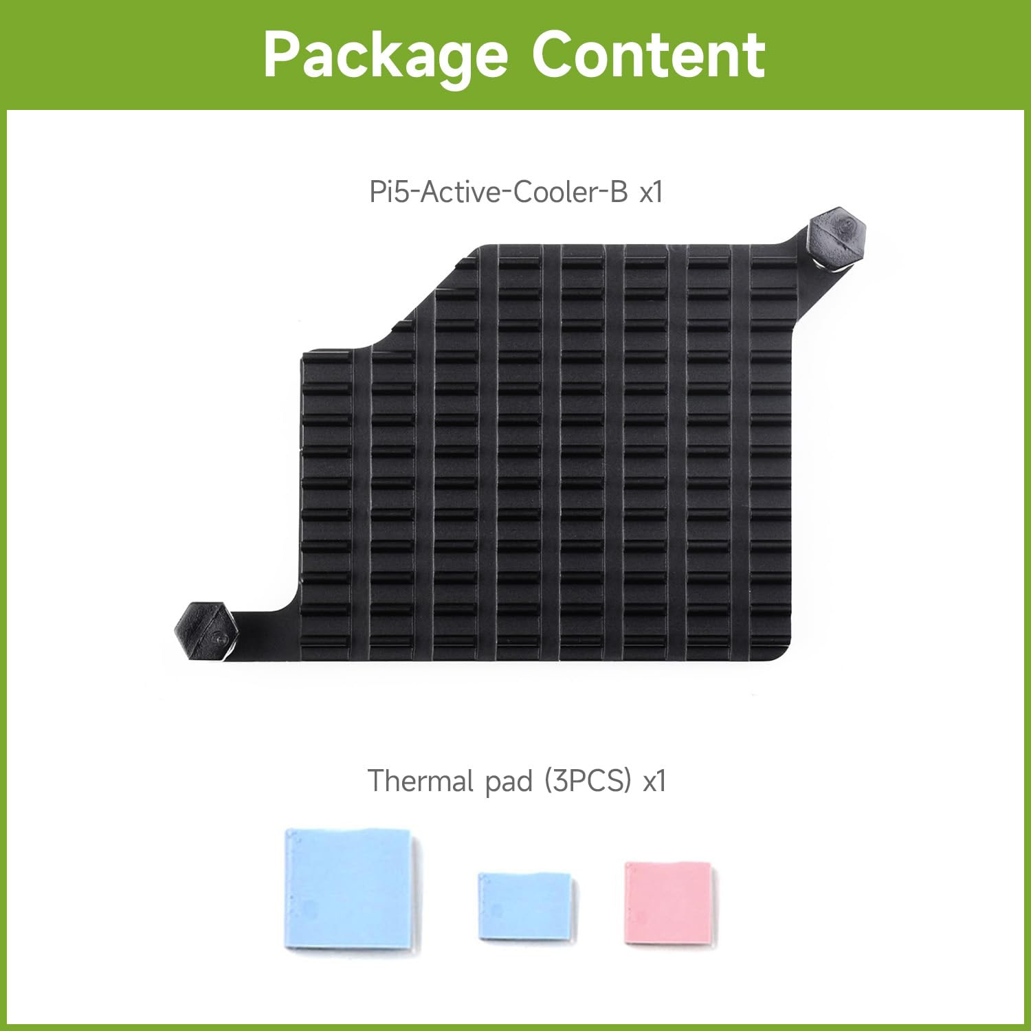 KUBII Kühlkörper aus Aluminium für Raspberry Pi 5, WV26415 Kühlkörper aus Aluminium für Raspberry Pi 5, WV26415