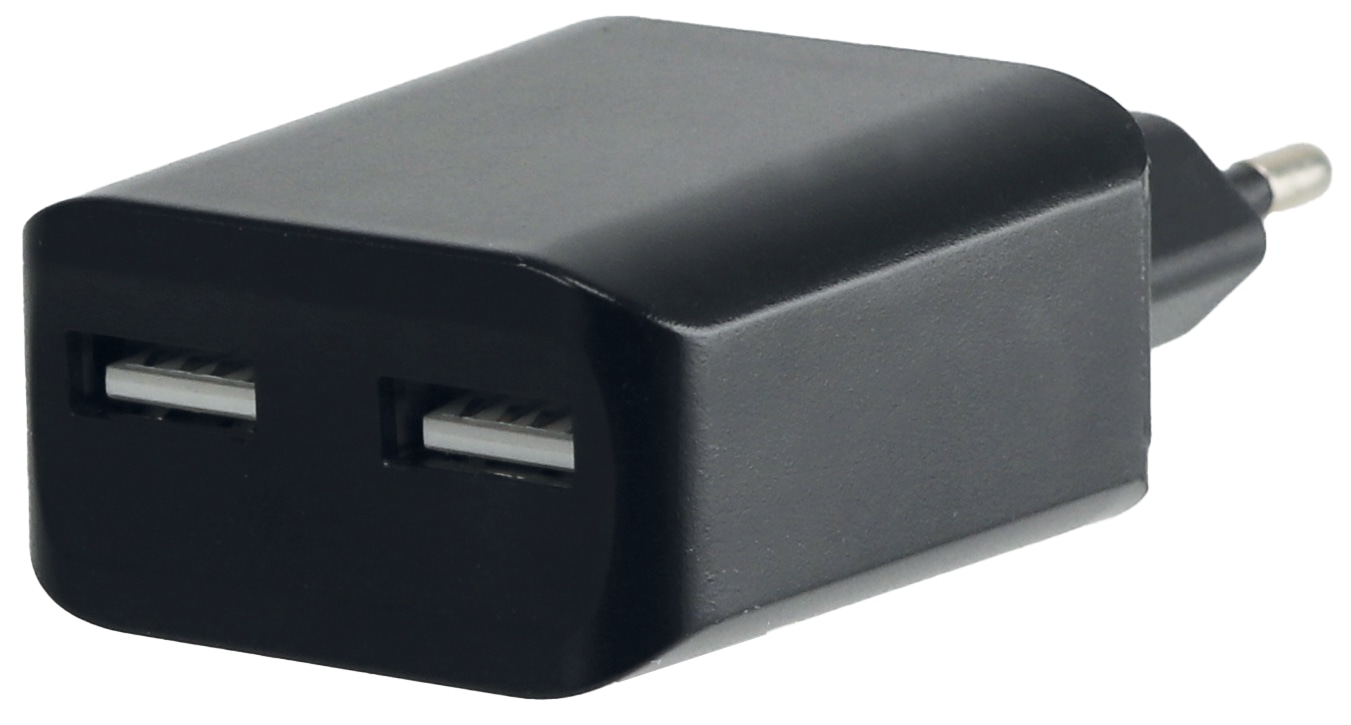 QUATPOWER USB-Lader 2A12, 2-fach, 2,4 A, schwarz QUATPOWER USB-Lader 2A12, 2-fach, 2,4 A, schwarz