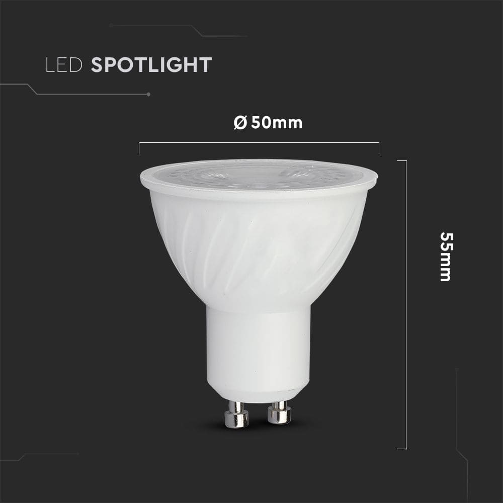 V-TAC LED-Lampe VT-21189, EEK: F, 6W, 445lm, 3000k, GU10, 38° V-TAC LED-Lampe VT-21189, EEK: F, 6W, 445lm, 3000k, GU10, 38°