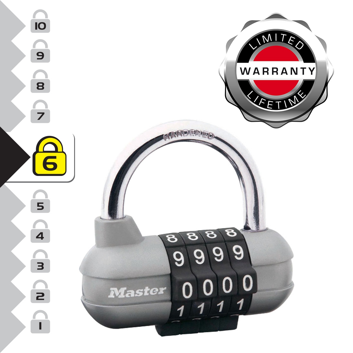MASTERLOCK Vorhängeschloss 1520EURD, mit Zahlenschloss