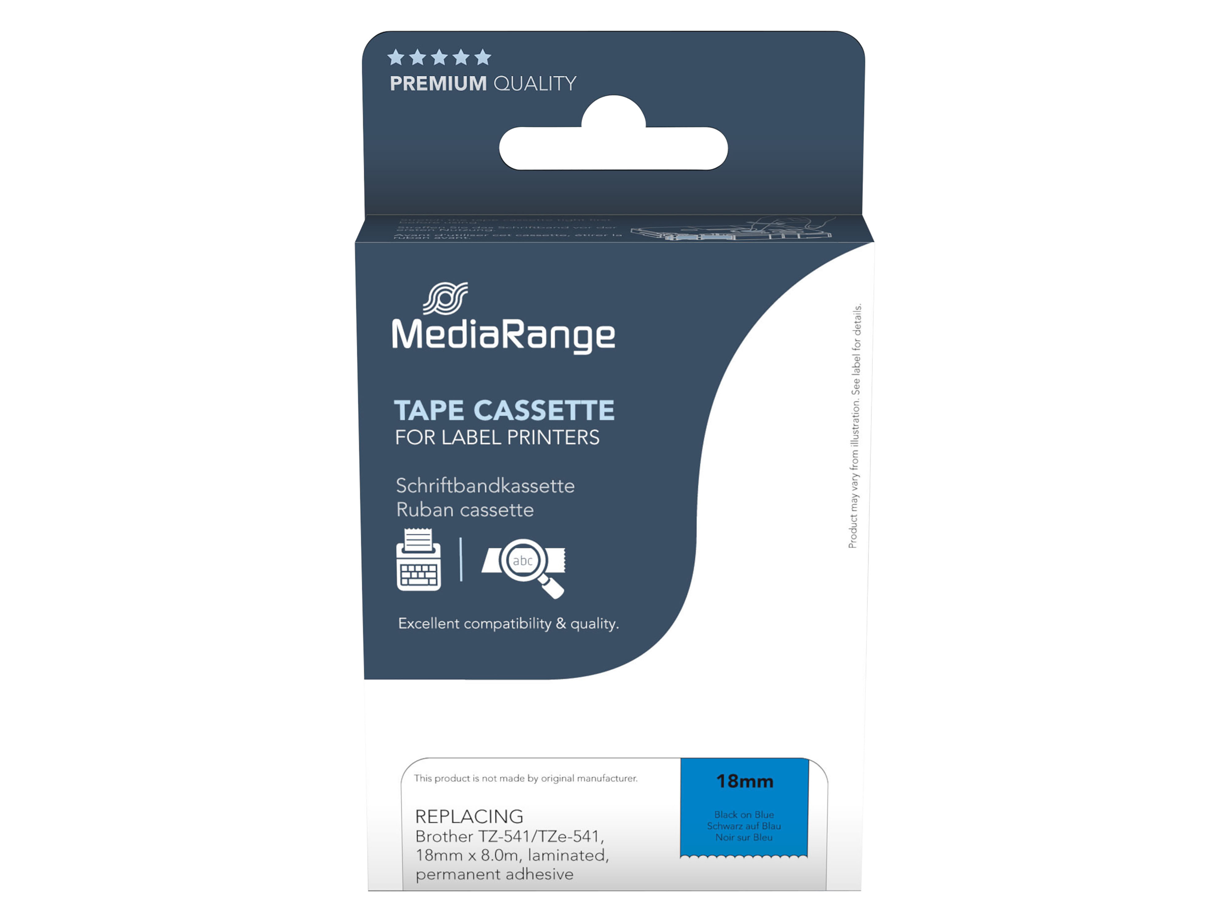 MEDIARANGE Schriftband MRBTZ541, ersetzt Brother TZ-541/TZe-541 MEDIARANGE Schriftband MRBTZ541, ersetzt Brother TZ-541/TZe-541