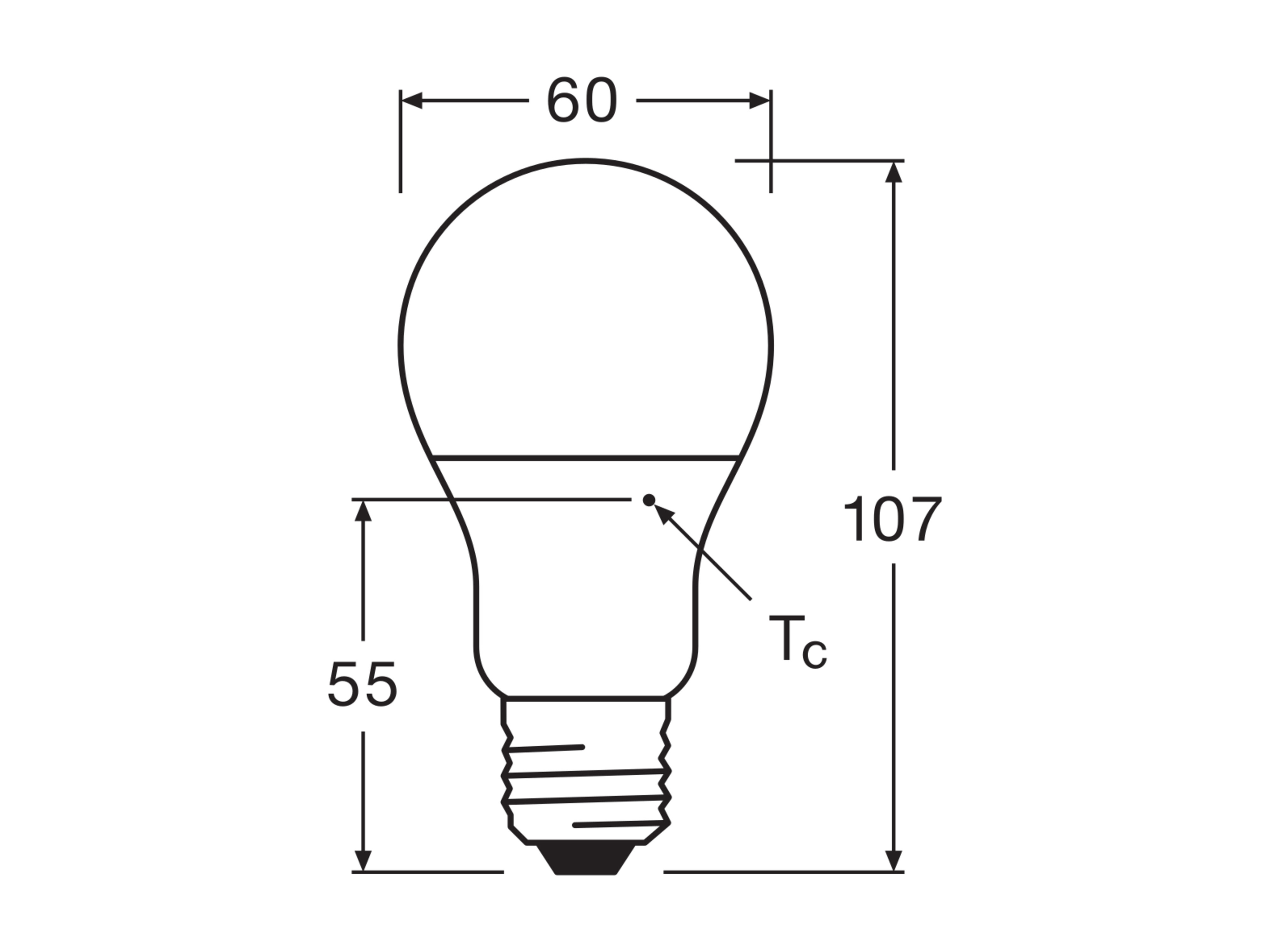 LEDVANCE LED-Lampe E27, 4,9W, 470lm, 2700k