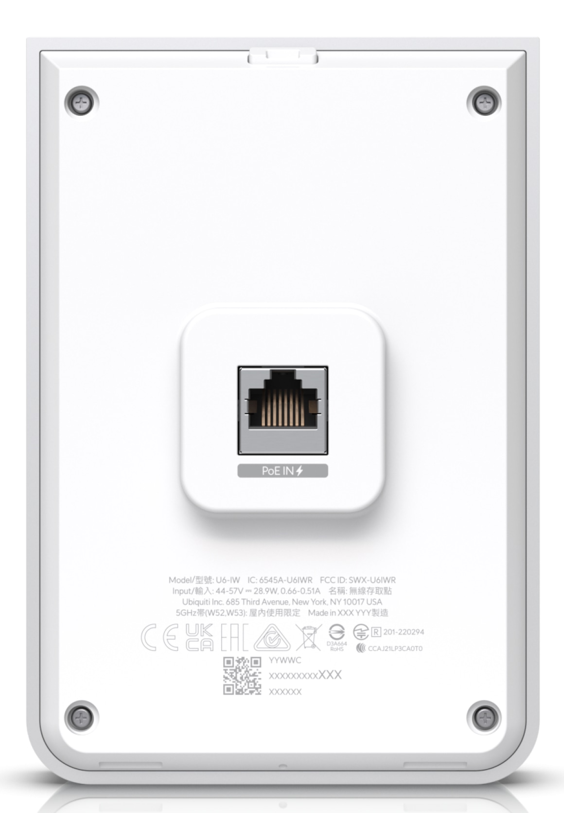 UBIQUITI AccessPoint UniFi U6 In-Wall UBIQUITI AccessPoint UniFi U6 In-Wall