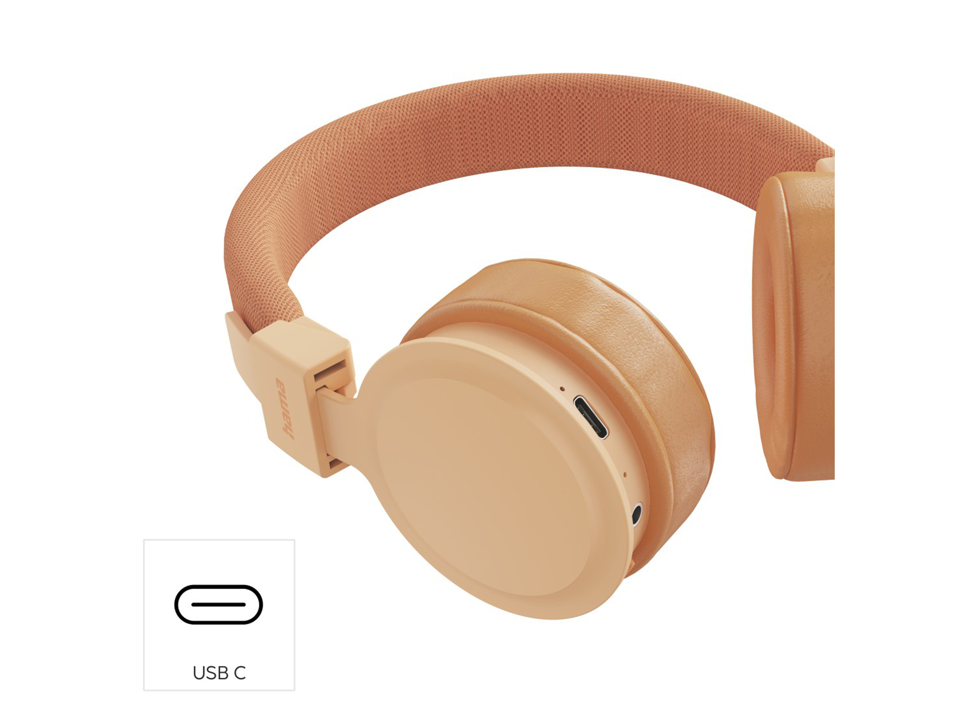 On-Ear Kopfhörer HAMA, Freedom Lit III, Bluetooth, faltbar, Sprachsteuerung orange